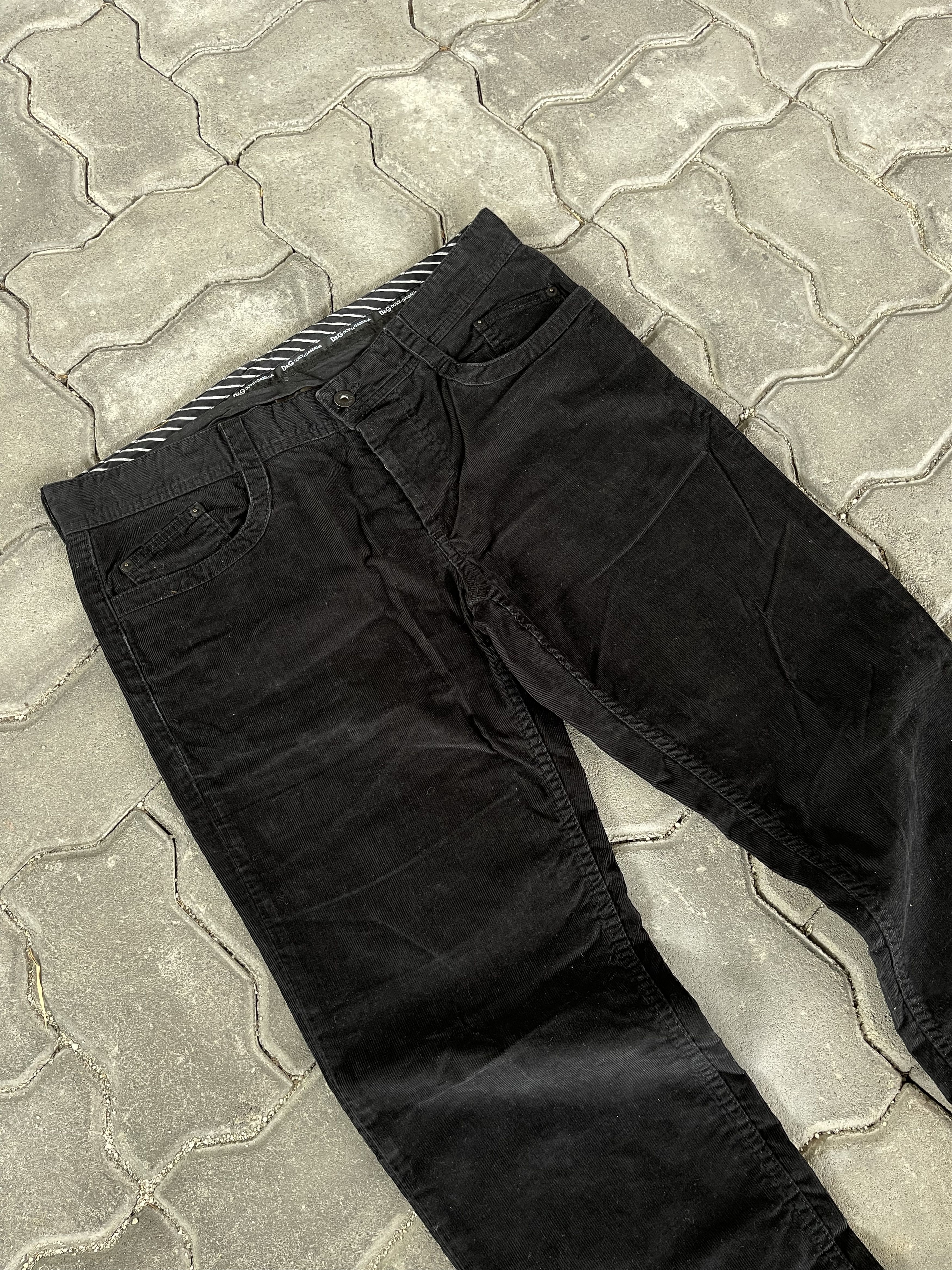 Dolce & Gabbana D&G Black Corduroy Regular Straight Cut Sz 34 Size US 34 / EU 50 - 2 Thumbnail