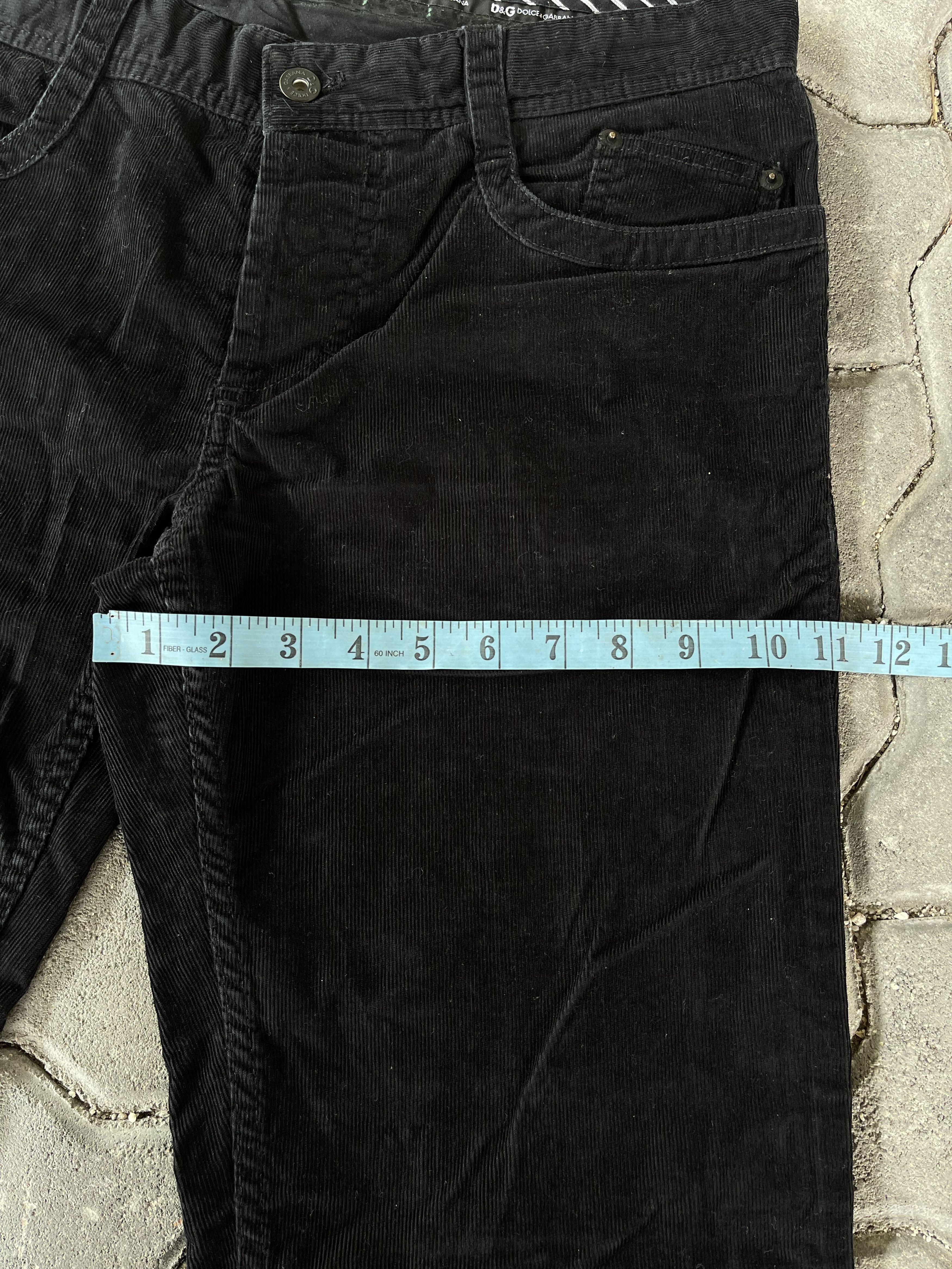 Dolce & Gabbana D&G Black Corduroy Regular Straight Cut Sz 34 Size US 34 / EU 50 - 9 Thumbnail
