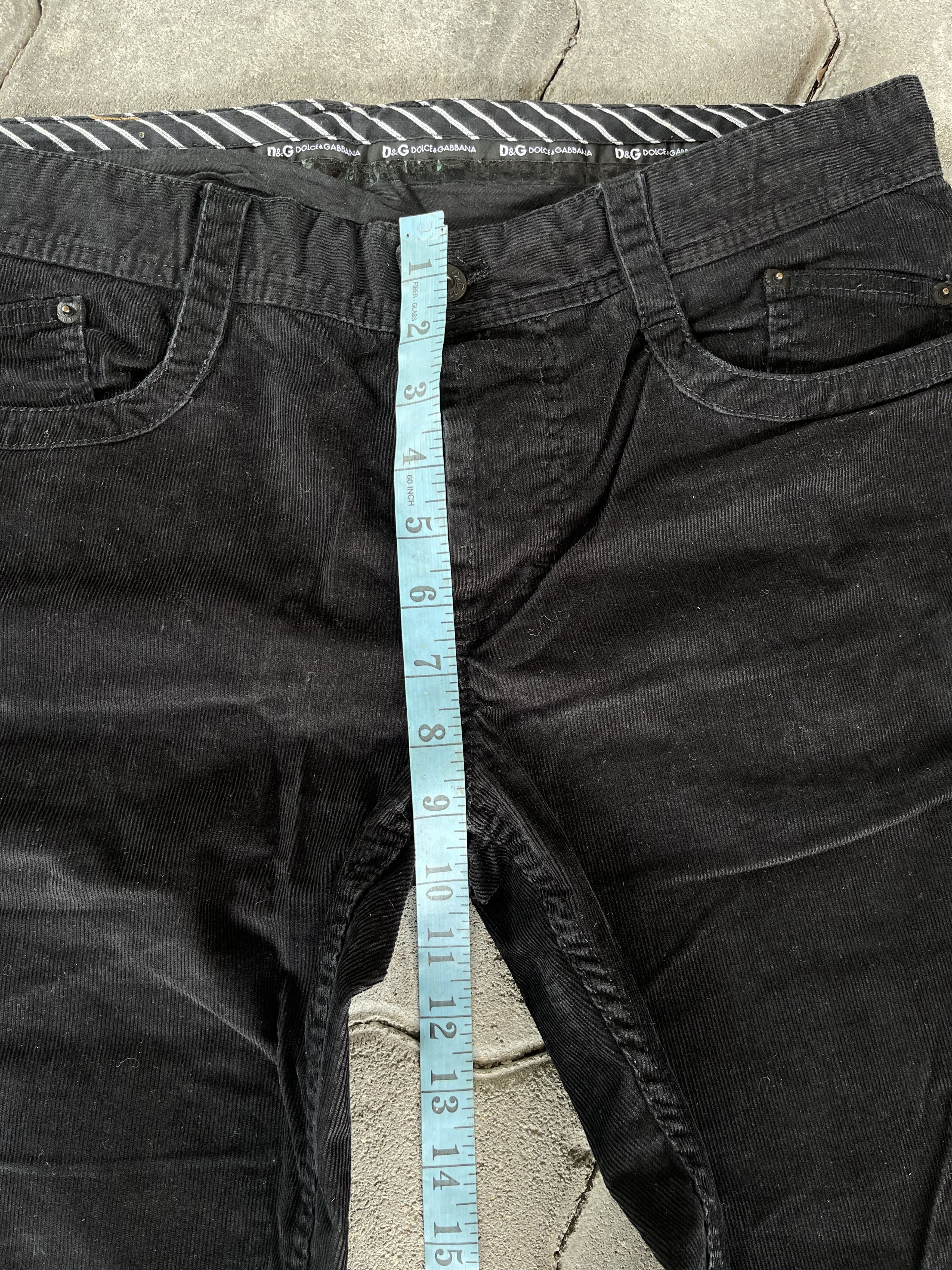Dolce & Gabbana D&G Black Corduroy Regular Straight Cut Sz 34 Size US 34 / EU 50 - 8 Thumbnail