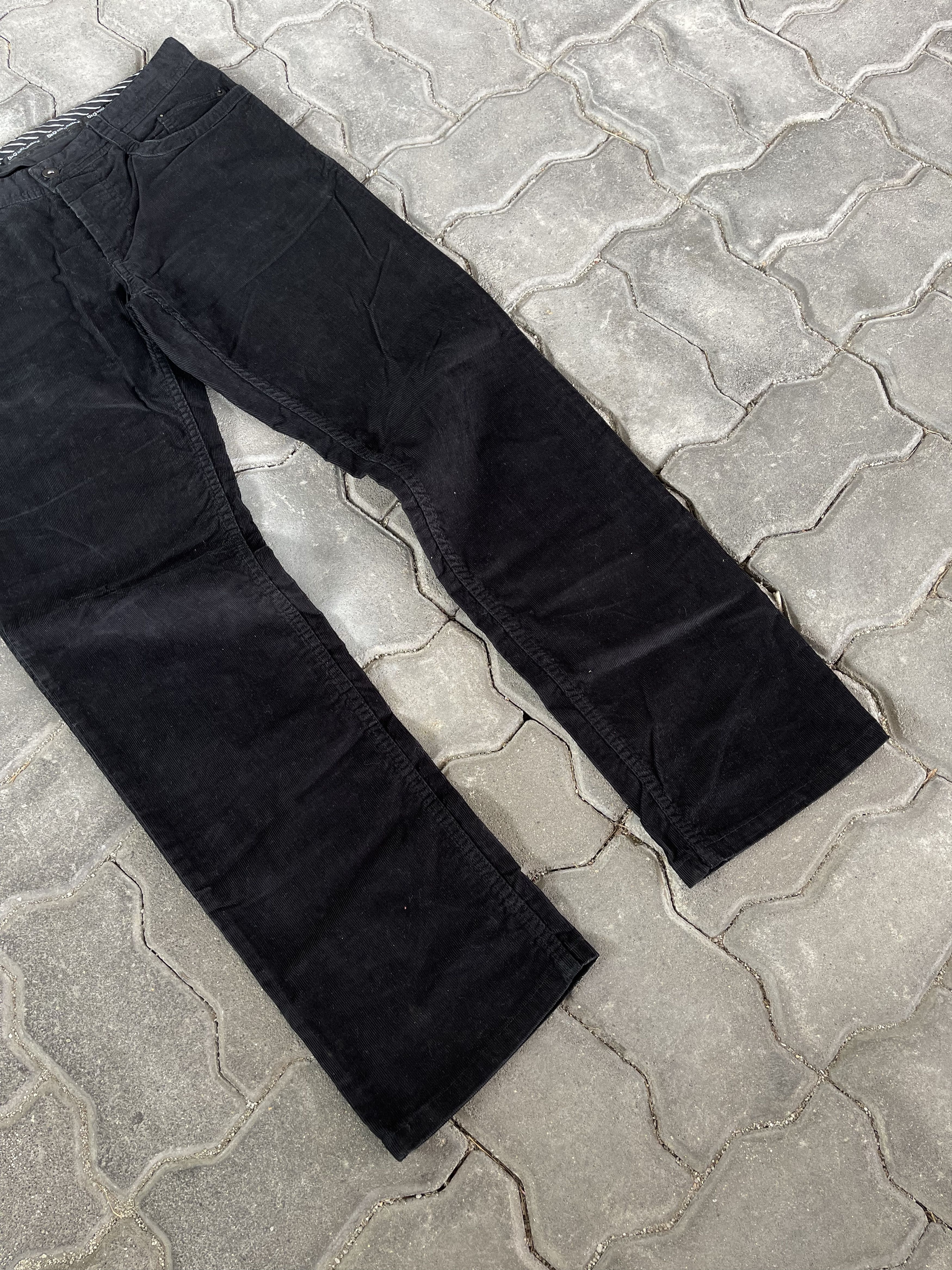 Dolce & Gabbana D&G Black Corduroy Regular Straight Cut Sz 34 Size US 34 / EU 50 - 3 Thumbnail