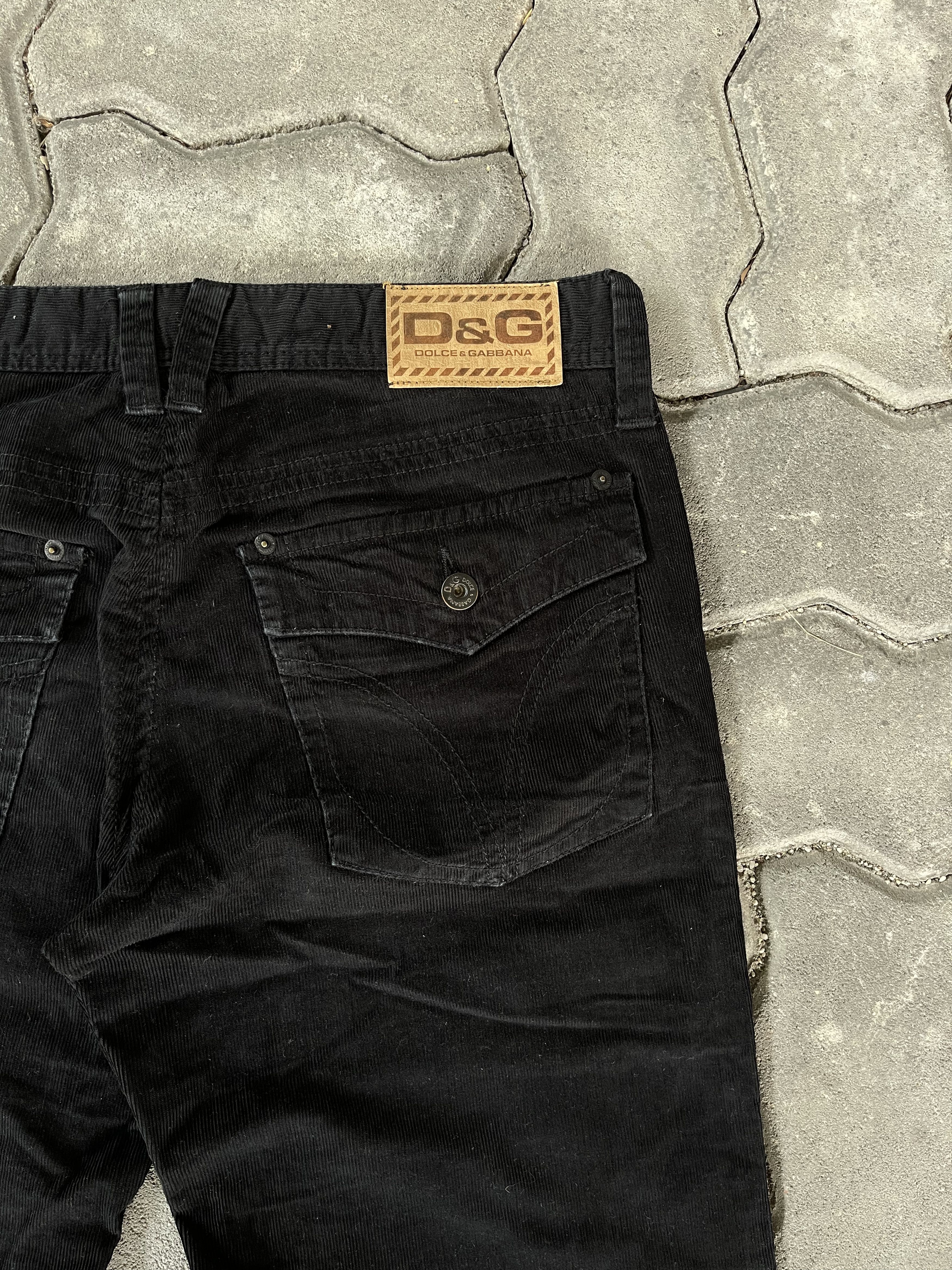 Dolce & Gabbana D&G Black Corduroy Regular Straight Cut Sz 34 Size US 34 / EU 50 - 13 Thumbnail