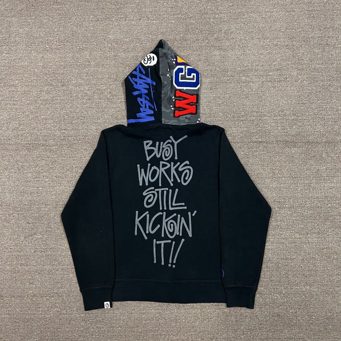 Bape stussy hoodie best sale