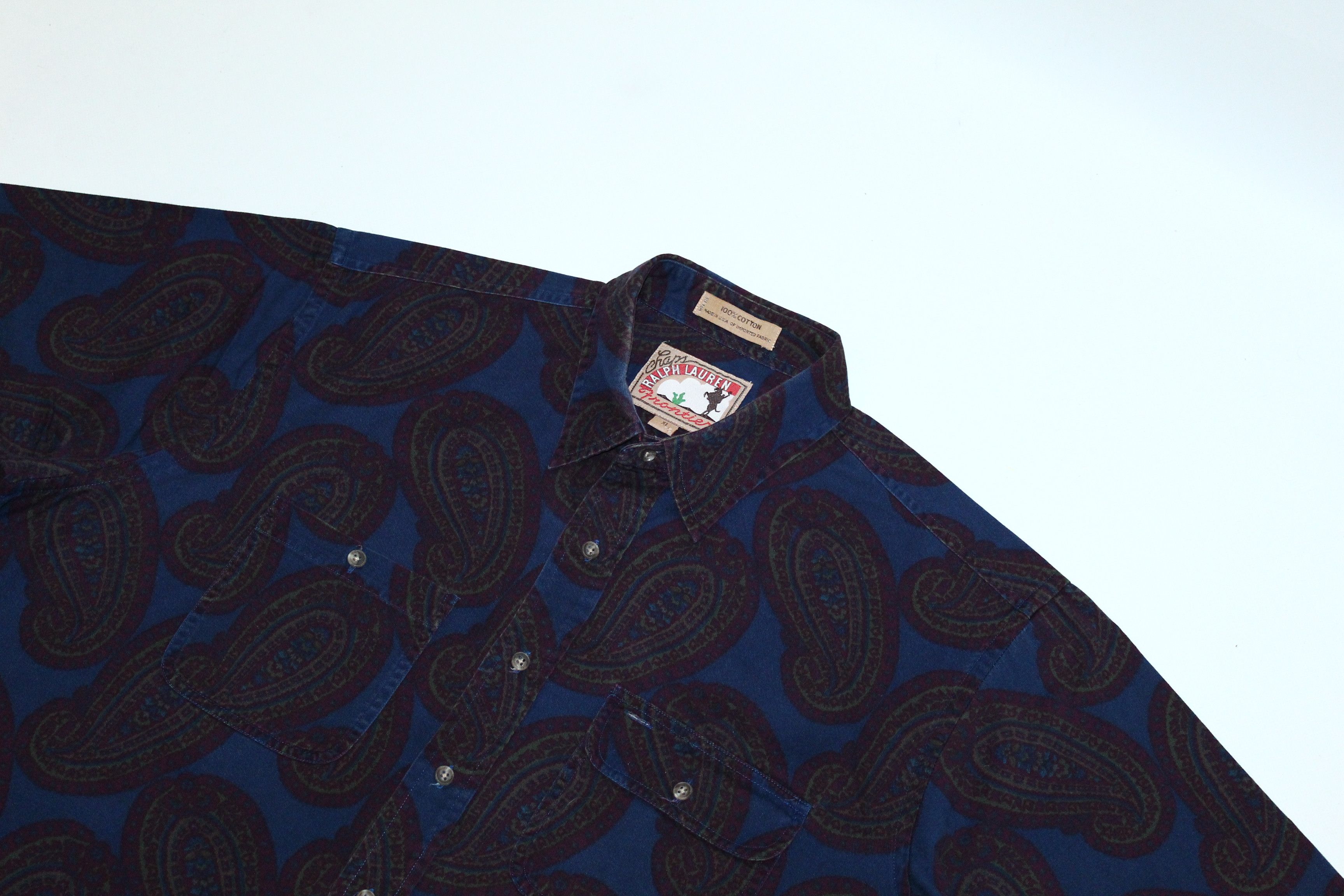 Chaps Ralph Lauren 💥RARE VTG💥 Chaps Ralph Lauren Frontier Paisley Baggy Shirt Size US XL / EU 56 / 4 - 2 Thumbnail