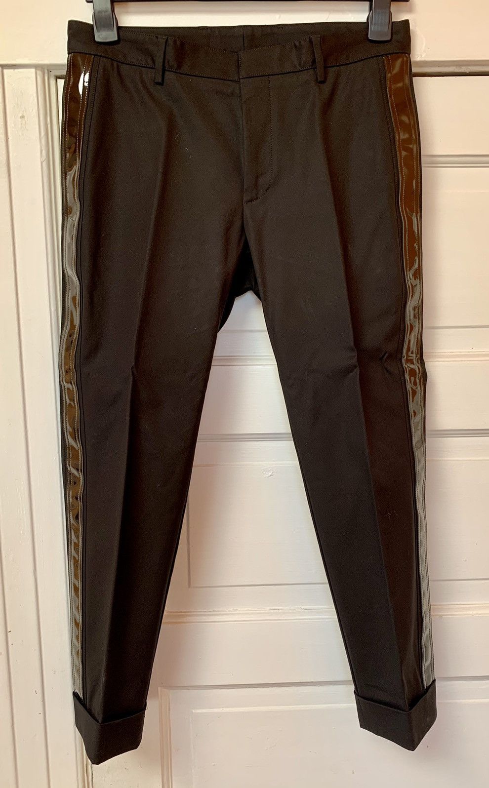 CALVIN KELIN COLLECTION MENS CADET PANTS IN BLACK COTTON