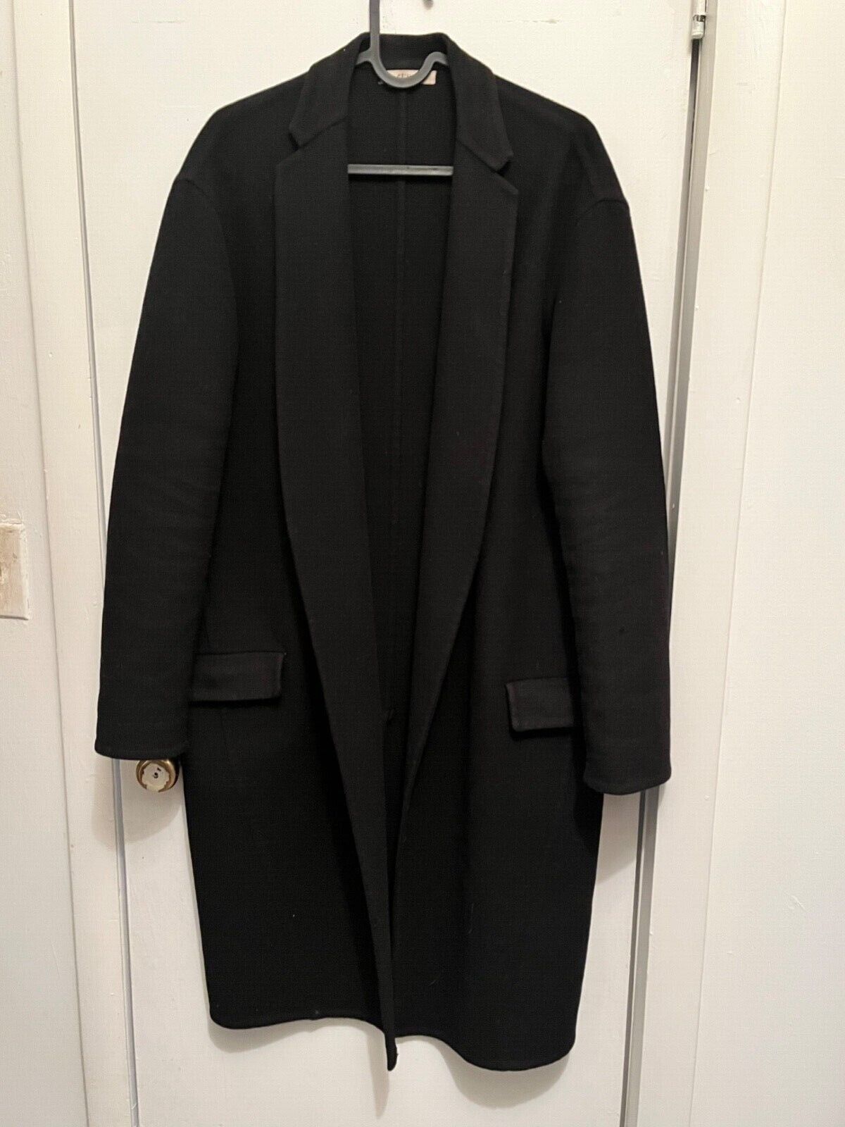 Celine Iconic Celine Phoebe Philo Egg-shaped Black Cashmere Coat 