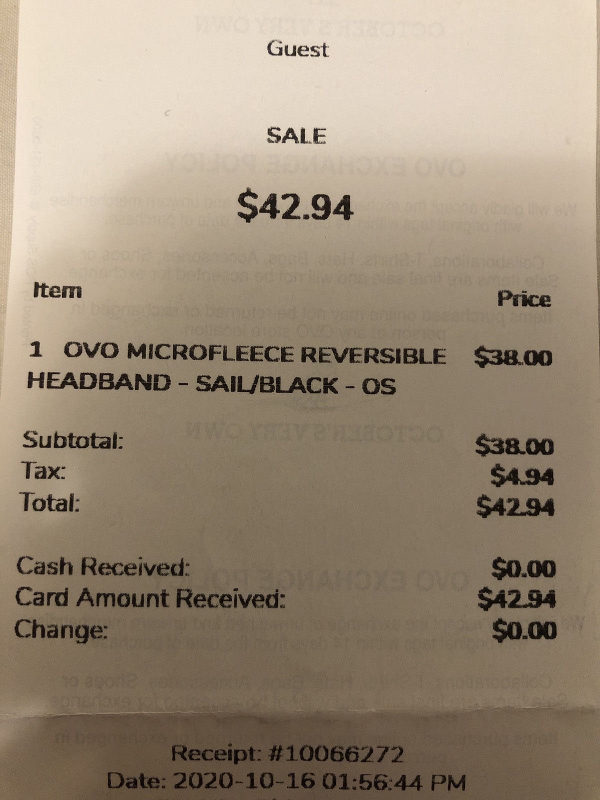 Drake OVO MICROFLEECE REVERSIBLE HEADBAND Size ONE SIZE - 3 Thumbnail