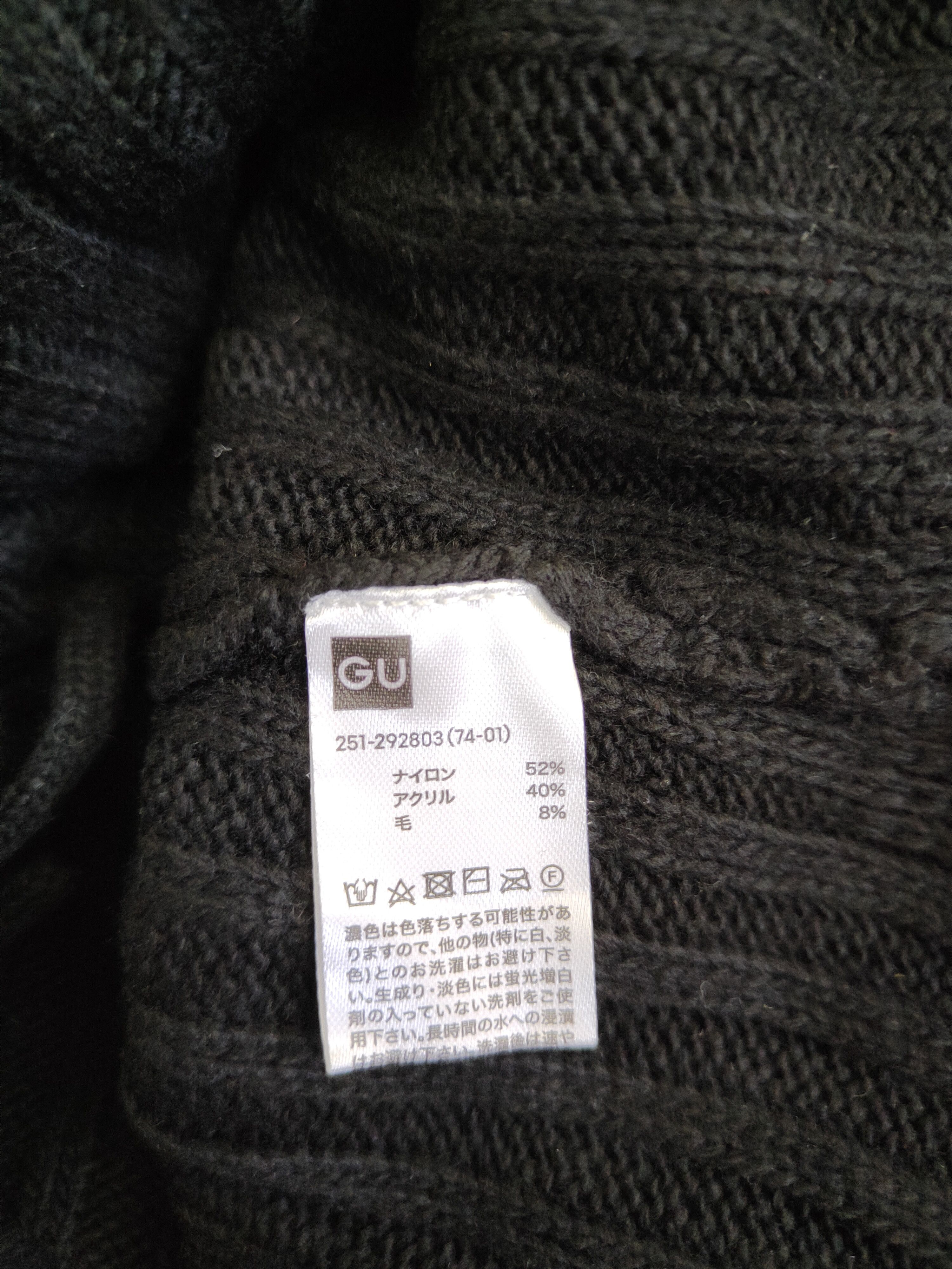 Homespun Knitwear × Japanese Brand × Vintage GU japan Black sweater Knitwear #5188 Size M / US 6-8 / IT 42-44 - 8 Thumbnail