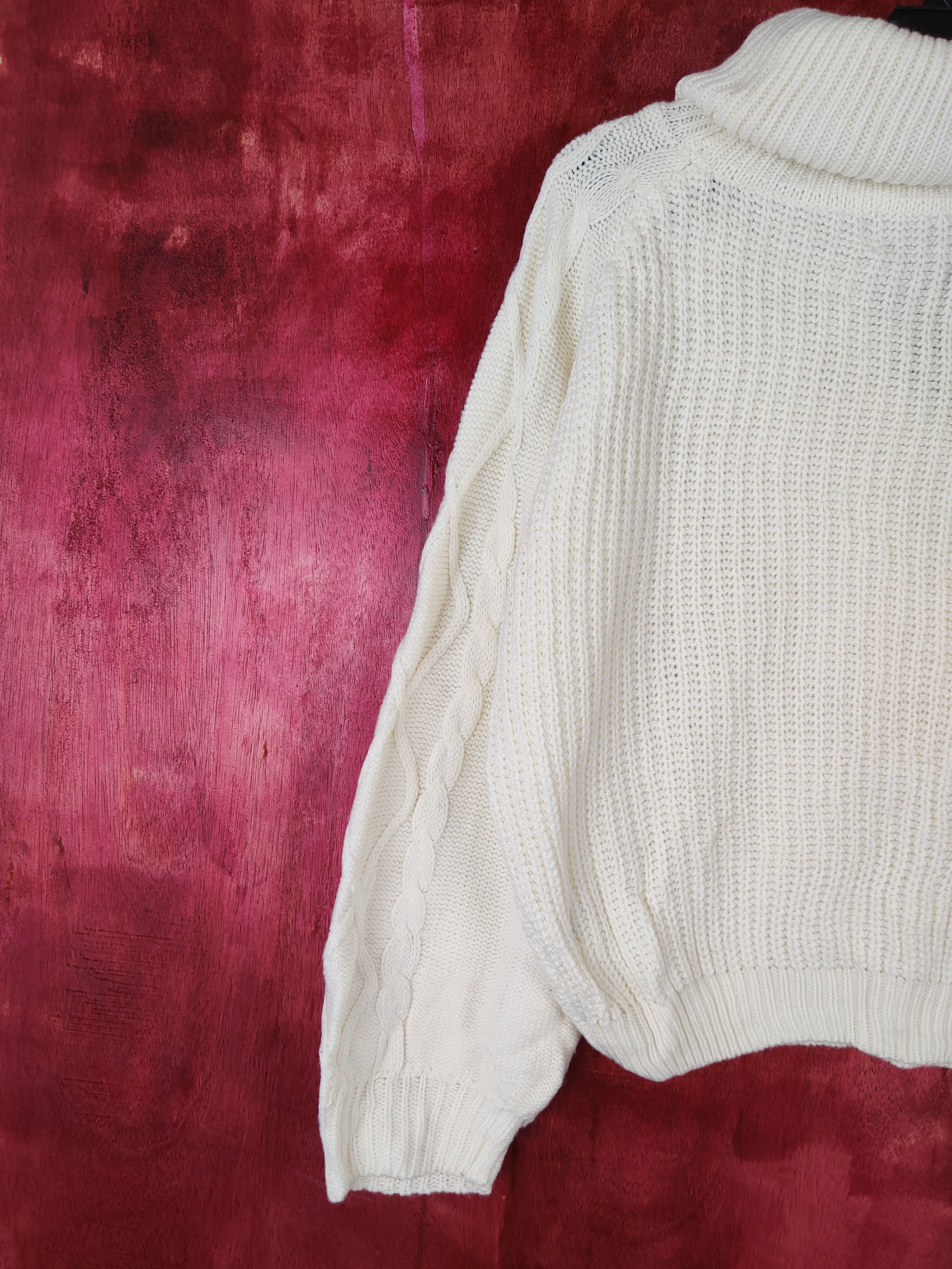 Aran Isles Knitwear × Homespun Knitwear × Japanese Brand Capsule Color White aran isle cable Knitwear #5190 Size L / US 10 / IT 46 - 6 Thumbnail