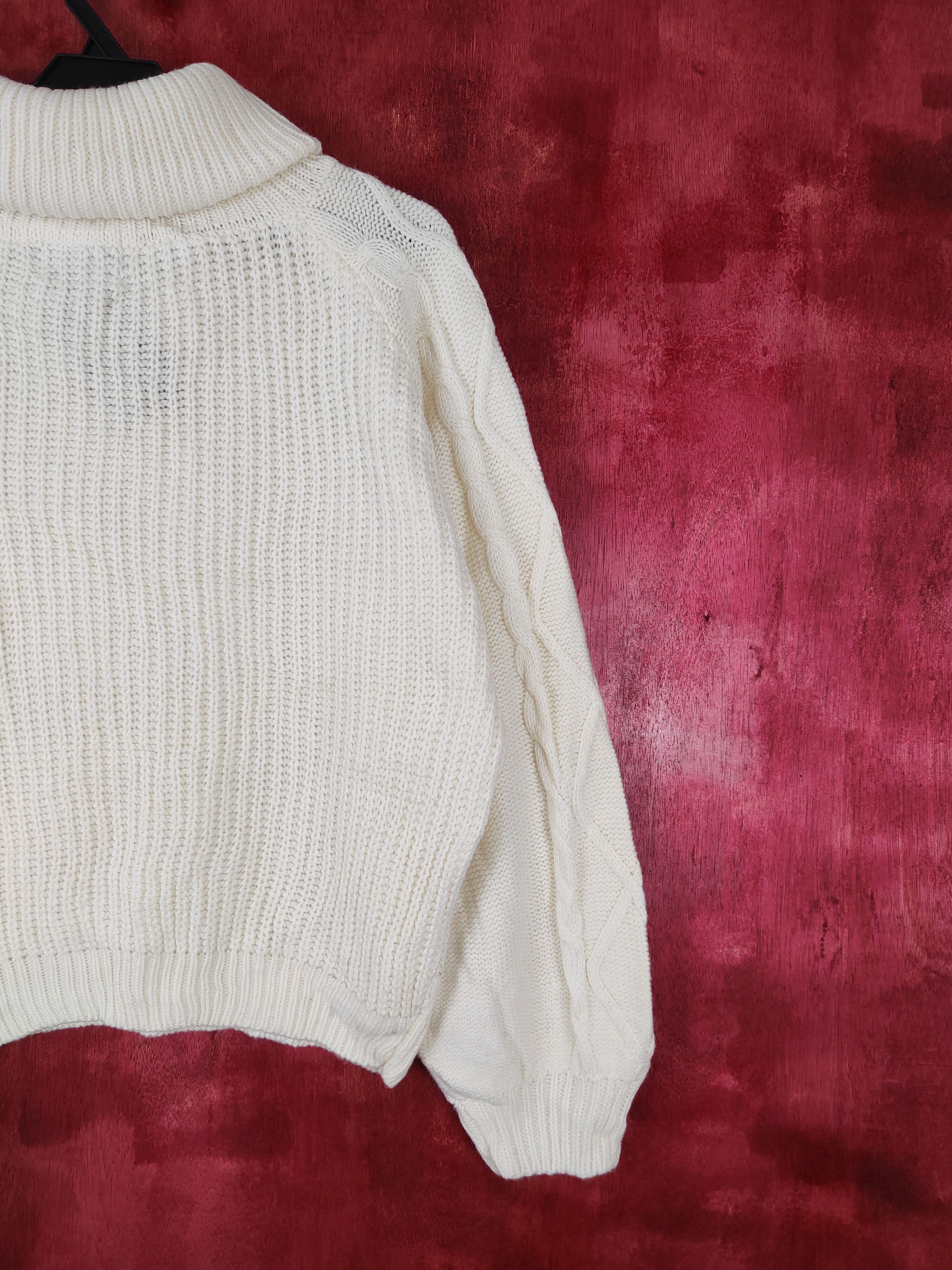 Aran Isles Knitwear × Homespun Knitwear × Japanese Brand Capsule Color White aran isle cable Knitwear #5190 Size L / US 10 / IT 46 - 7 Thumbnail