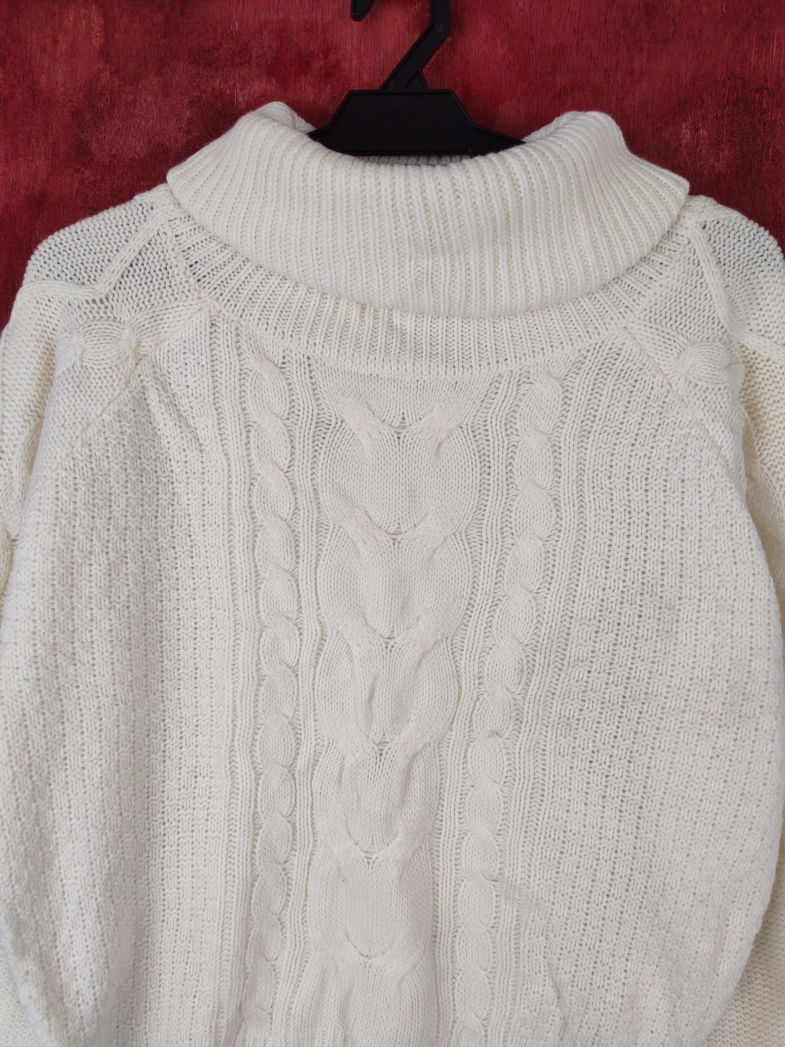 Aran Isles Knitwear × Homespun Knitwear × Japanese Brand Capsule Color White aran isle cable Knitwear #5190 Size L / US 10 / IT 46 - 2 Thumbnail