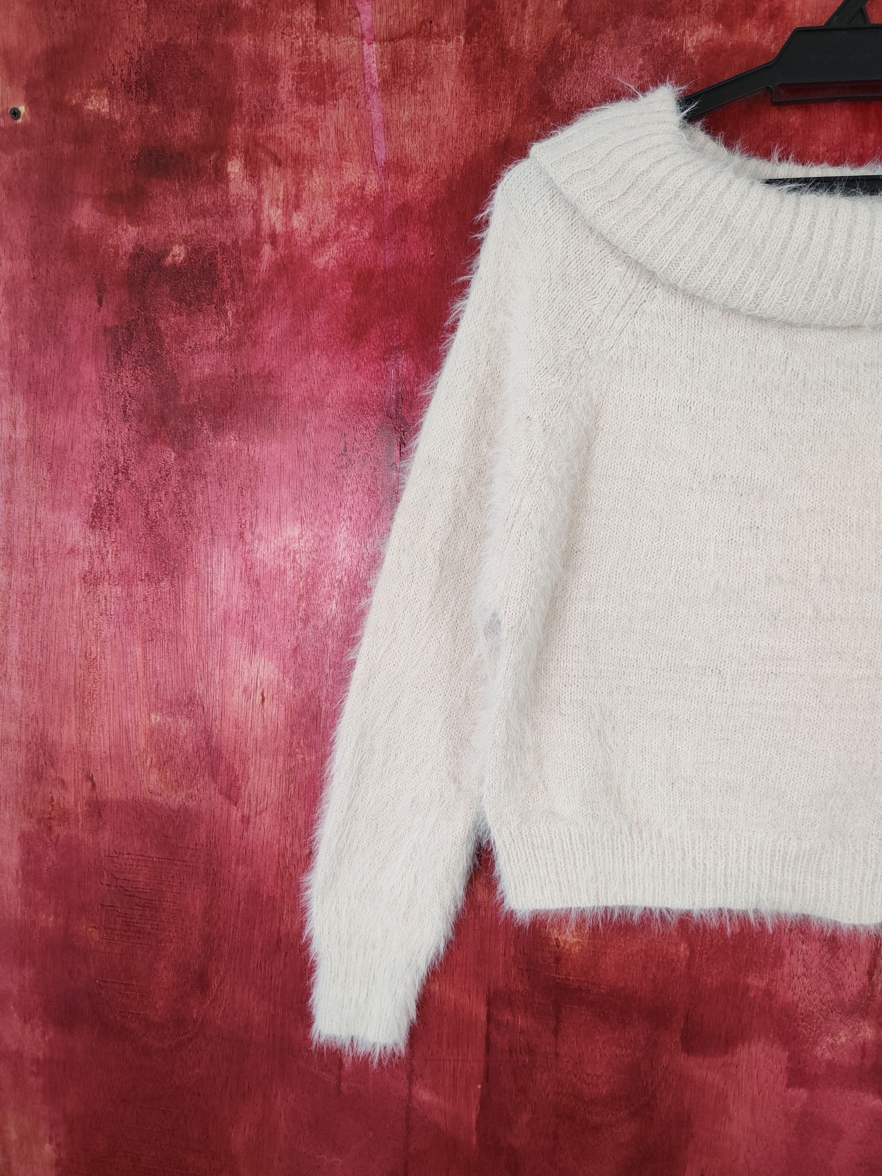 Vintage Khalita Light Pink Shag Shaggy Fur Mohair Knitwear #S404 Size S / US 4 / IT 40 - 3 Thumbnail