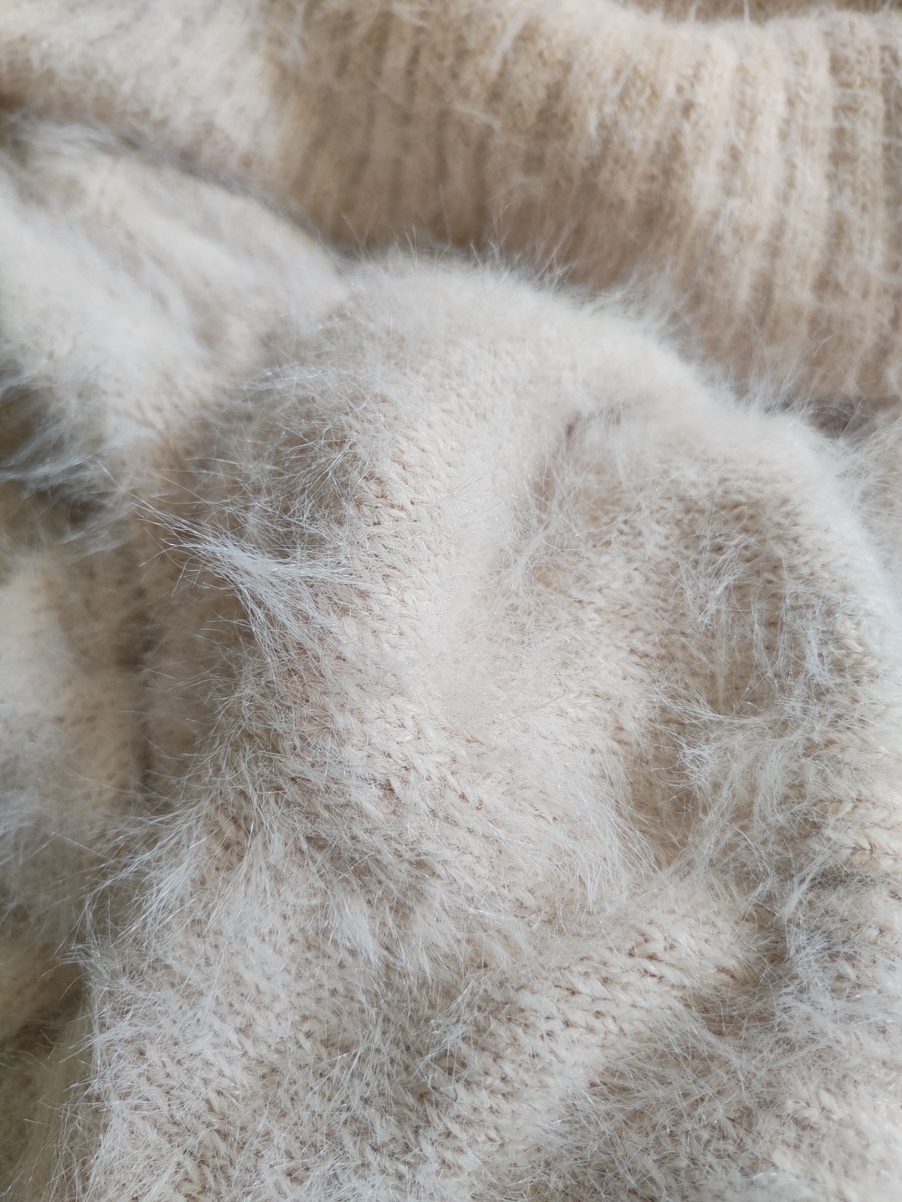 Vintage Khalita Light Pink Shag Shaggy Fur Mohair Knitwear #S404 Size S / US 4 / IT 40 - 8 Thumbnail