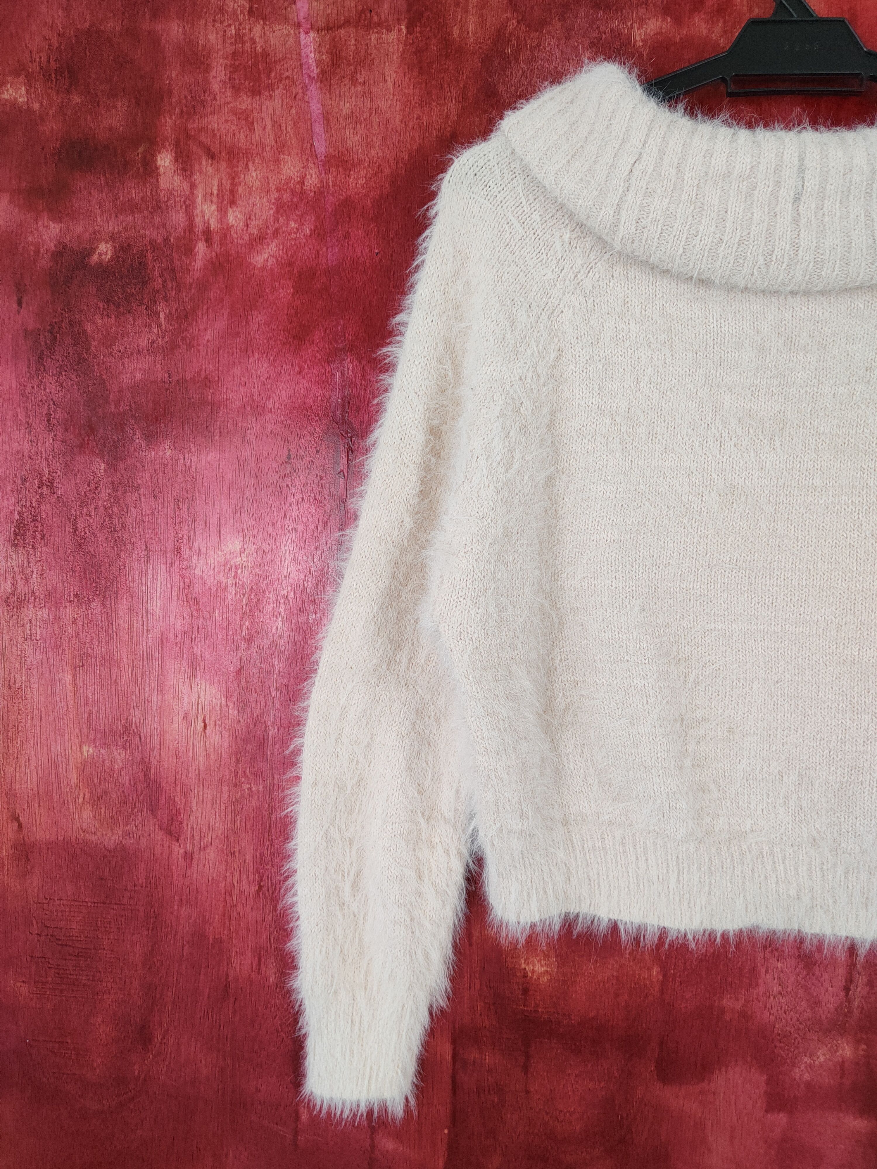 Vintage Khalita Light Pink Shag Shaggy Fur Mohair Knitwear #S404 Size S / US 4 / IT 40 - 6 Thumbnail