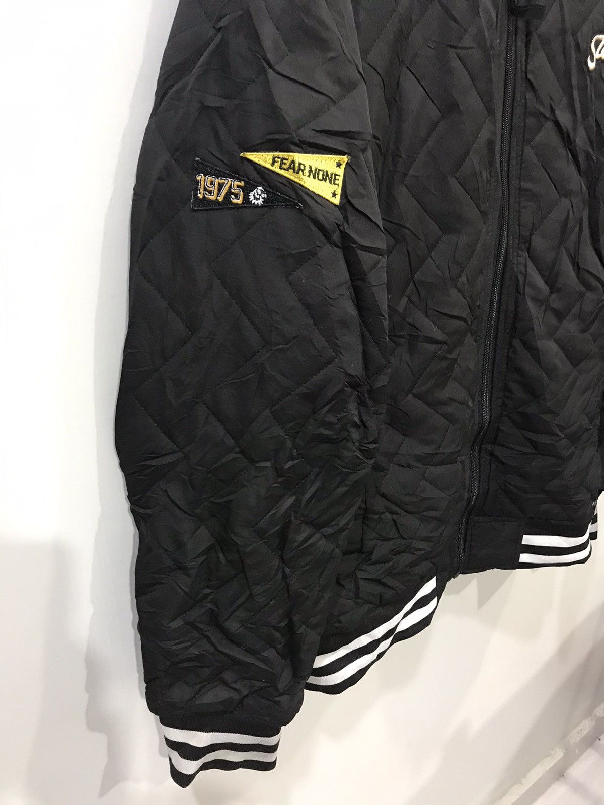 Japanese Brand Staple Big Logo Embroidery Logo Quilted Varsity Style Jacket Size US XL / EU 56 / 4 - 4 Thumbnail