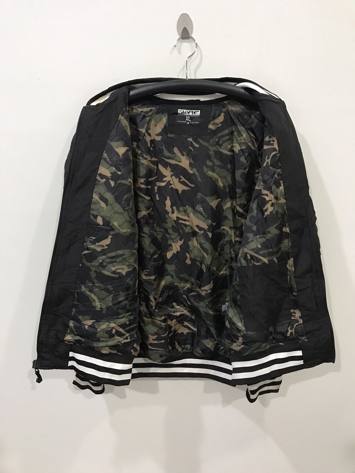 Japanese Brand Staple Big Logo Embroidery Logo Quilted Varsity Style Jacket Size US XL / EU 56 / 4 - 13 Thumbnail