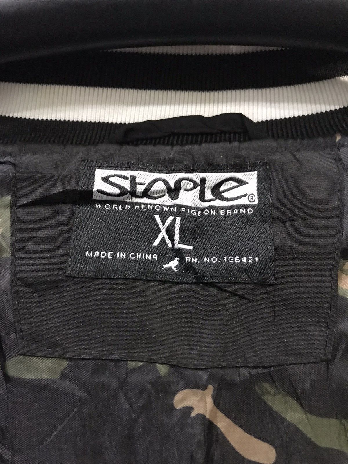 Japanese Brand Staple Big Logo Embroidery Logo Quilted Varsity Style Jacket Size US XL / EU 56 / 4 - 14 Thumbnail