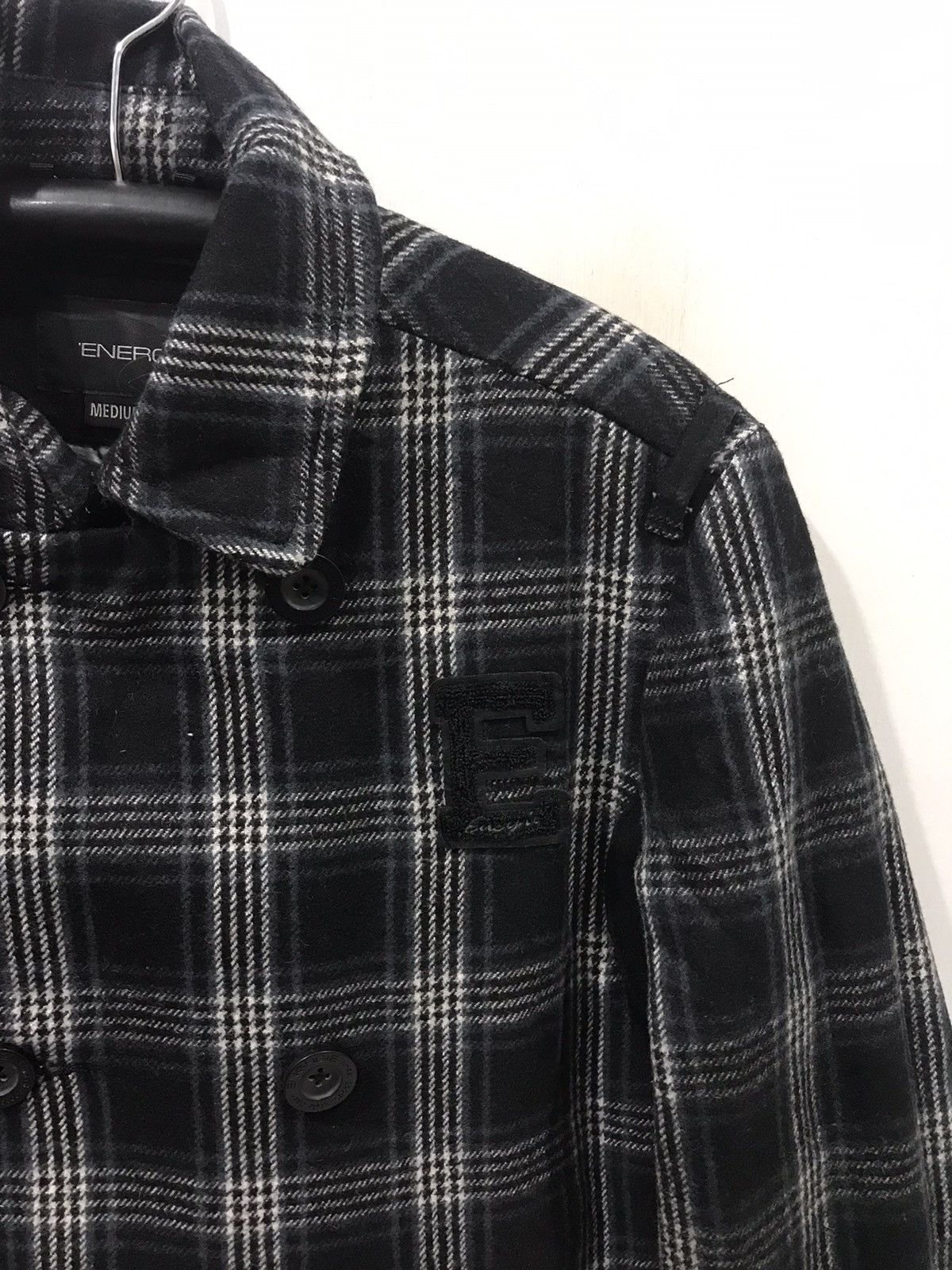 Energie ENERGIE Plaid Double Breast Wool Jacket Size US M / EU 48-50 / 2 - 3 Thumbnail