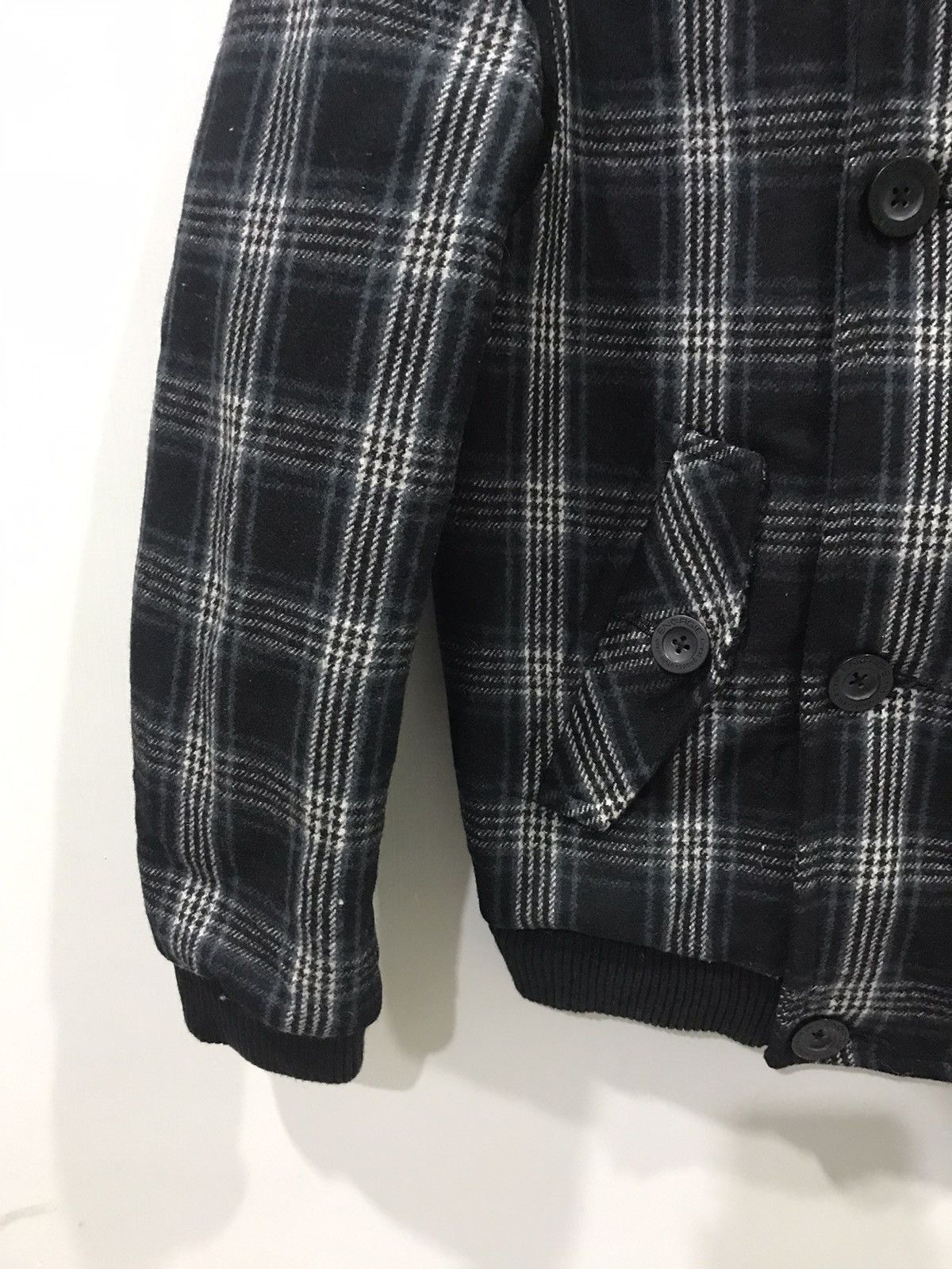 Energie ENERGIE Plaid Double Breast Wool Jacket Size US M / EU 48-50 / 2 - 6 Thumbnail
