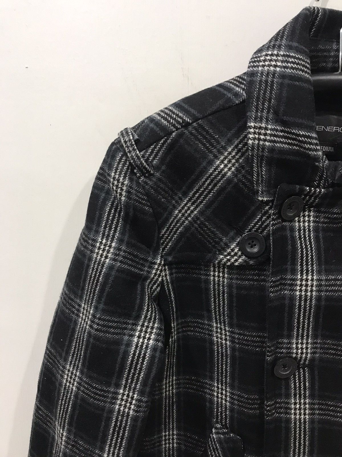 Energie ENERGIE Plaid Double Breast Wool Jacket Size US M / EU 48-50 / 2 - 4 Thumbnail