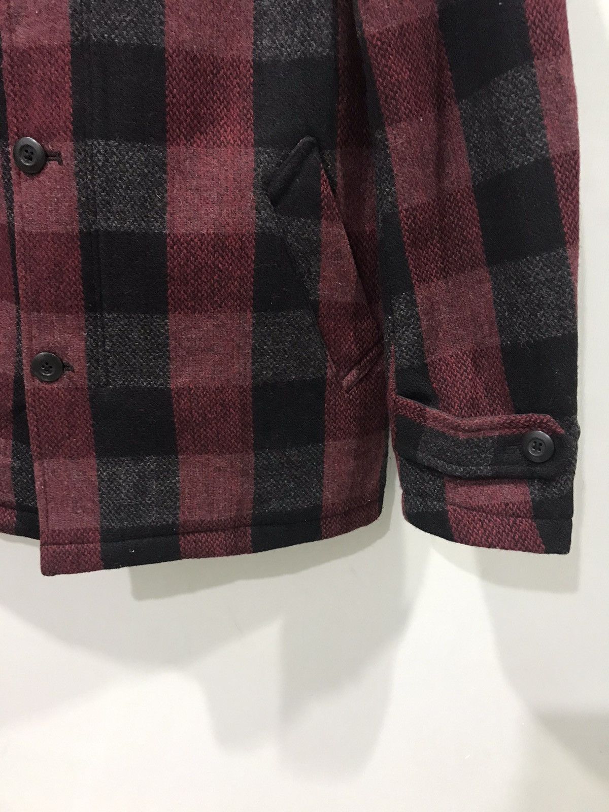 Japanese Brand BACK NUMBER Japan Skinny Fit Plaid Military Wool Parka Size US M / EU 48-50 / 2 - 5 Thumbnail