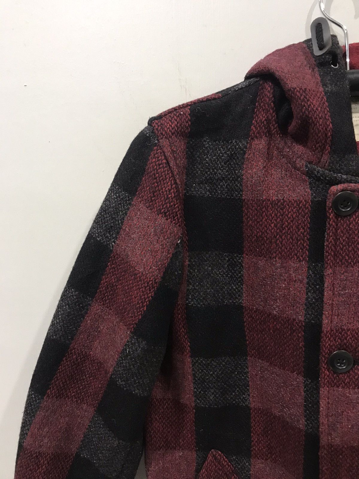 Japanese Brand BACK NUMBER Japan Skinny Fit Plaid Military Wool Parka Size US M / EU 48-50 / 2 - 4 Thumbnail