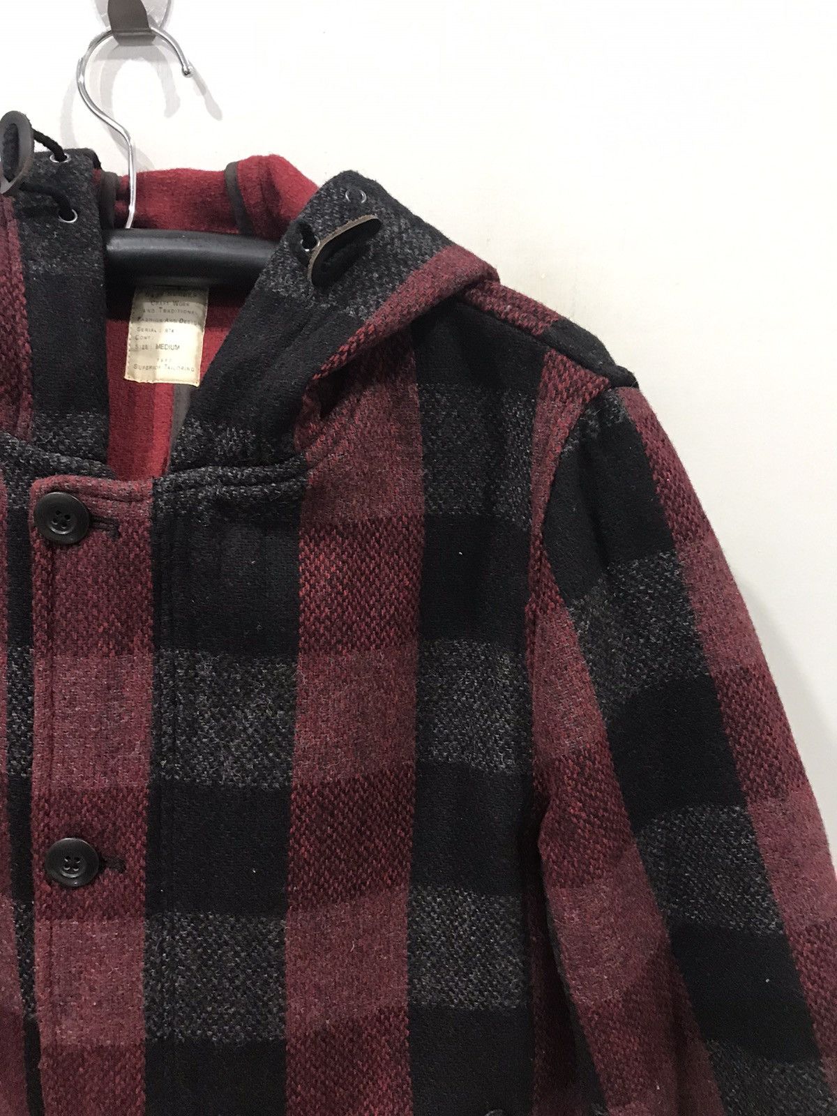 Japanese Brand BACK NUMBER Japan Skinny Fit Plaid Military Wool Parka Size US M / EU 48-50 / 2 - 3 Thumbnail