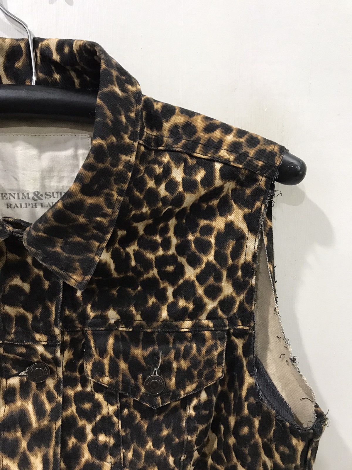 Denim & Supply Ralph Lauren WOMEN🔥DENIM&SUPPLY RALPH LAUREN Denim Leopard Custom Vest Size S / US 4 / IT 40 - 3 Thumbnail