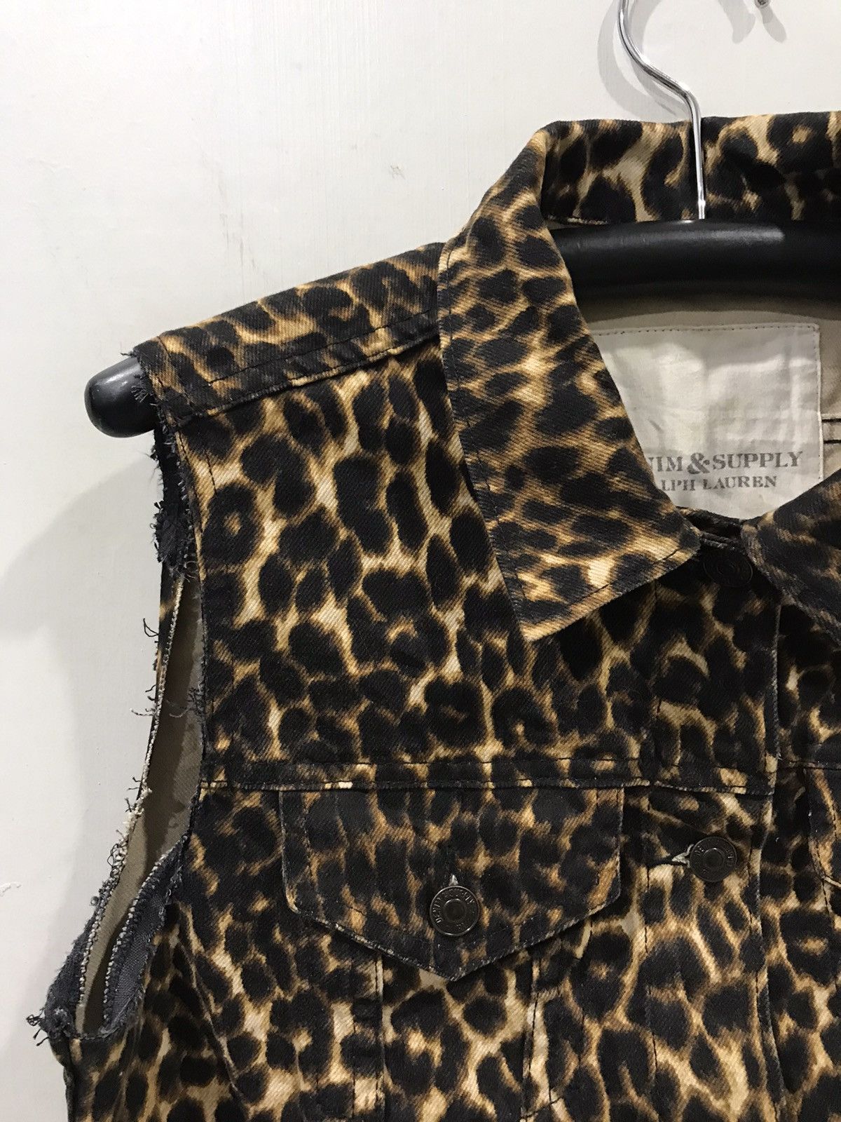 Denim & Supply Ralph Lauren WOMEN🔥DENIM&SUPPLY RALPH LAUREN Denim Leopard Custom Vest Size S / US 4 / IT 40 - 4 Thumbnail