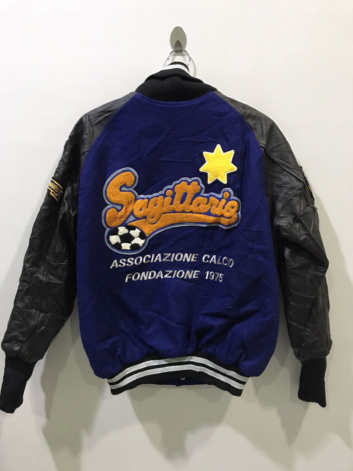 Japanese Brand Vintage Winds Club Leather Sleeve Varsity Jacket Size US M / EU 48-50 / 2 - 11 Thumbnail