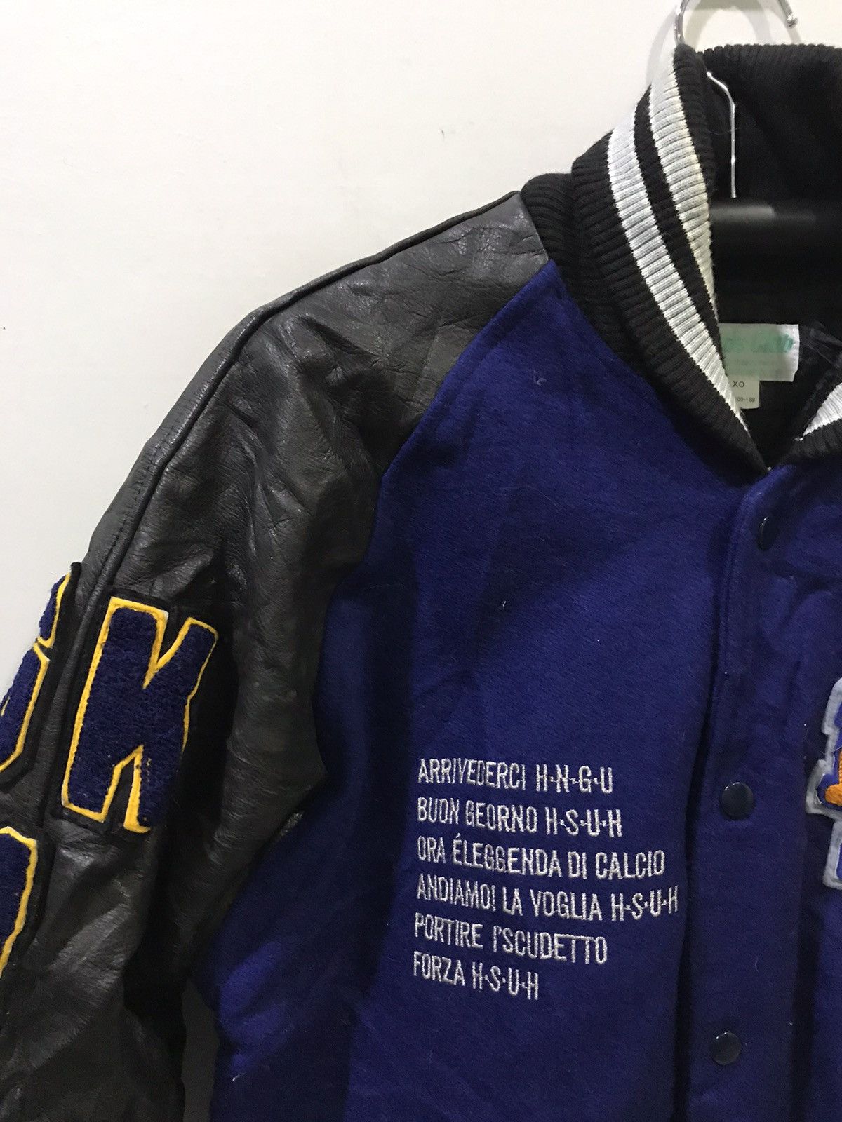 Japanese Brand Vintage Winds Club Leather Sleeve Varsity Jacket Size US M / EU 48-50 / 2 - 4 Thumbnail