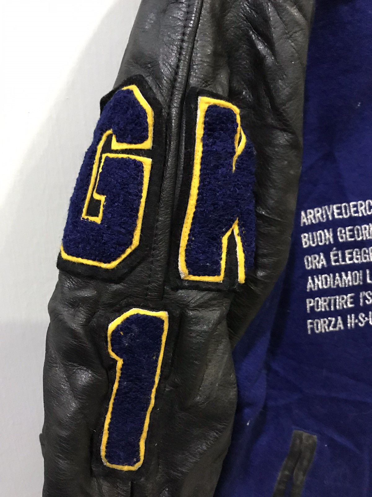 Japanese Brand Vintage Winds Club Leather Sleeve Varsity Jacket Size US M / EU 48-50 / 2 - 7 Thumbnail