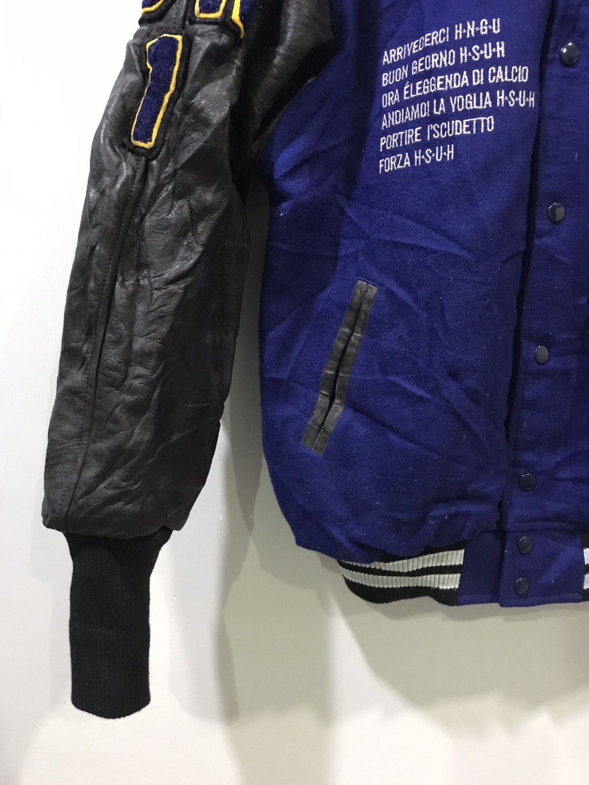 Japanese Brand Vintage Winds Club Leather Sleeve Varsity Jacket Size US M / EU 48-50 / 2 - 5 Thumbnail