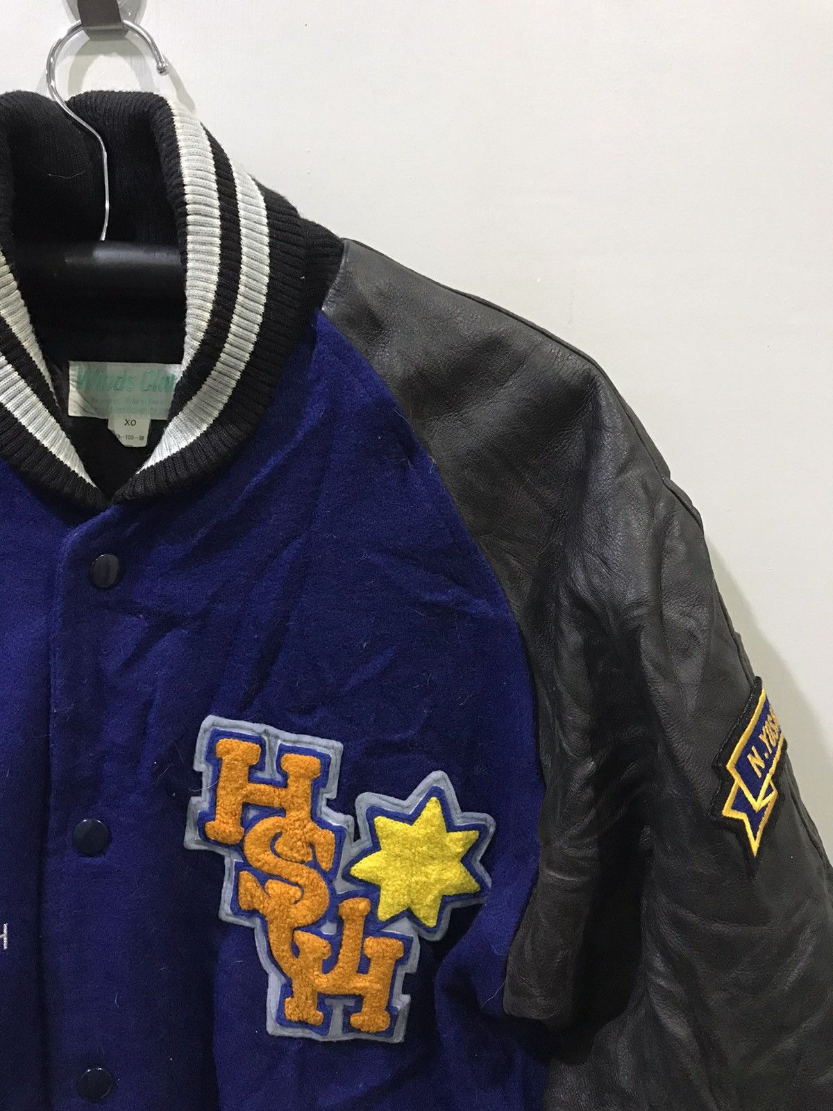 Japanese Brand Vintage Winds Club Leather Sleeve Varsity Jacket Size US M / EU 48-50 / 2 - 3 Thumbnail