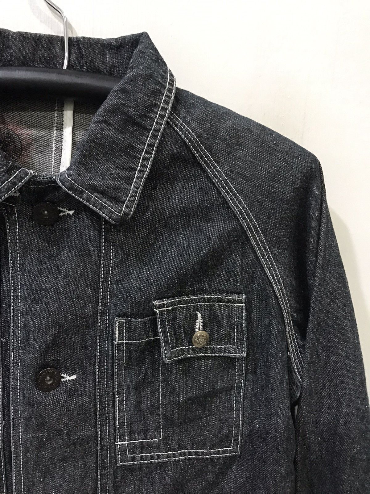 Japanese Brand Japanese Denim Two Tones Chore Jacket Size US L / EU 52-54 / 3 - 5 Thumbnail