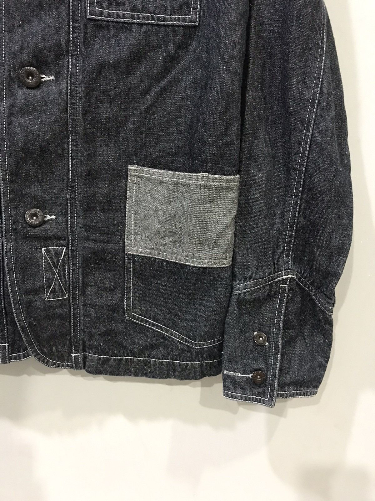 Japanese Brand Japanese Denim Two Tones Chore Jacket Size US L / EU 52-54 / 3 - 7 Thumbnail