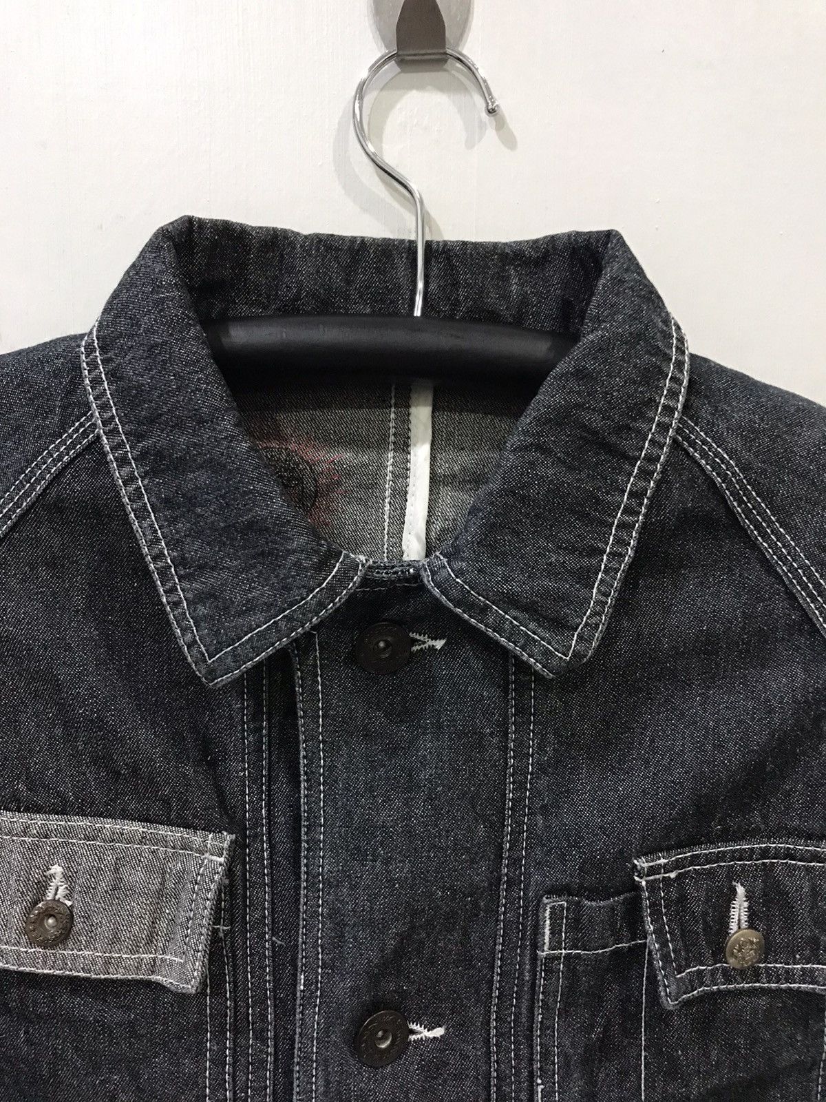 Japanese Brand Japanese Denim Two Tones Chore Jacket Size US L / EU 52-54 / 3 - 4 Thumbnail