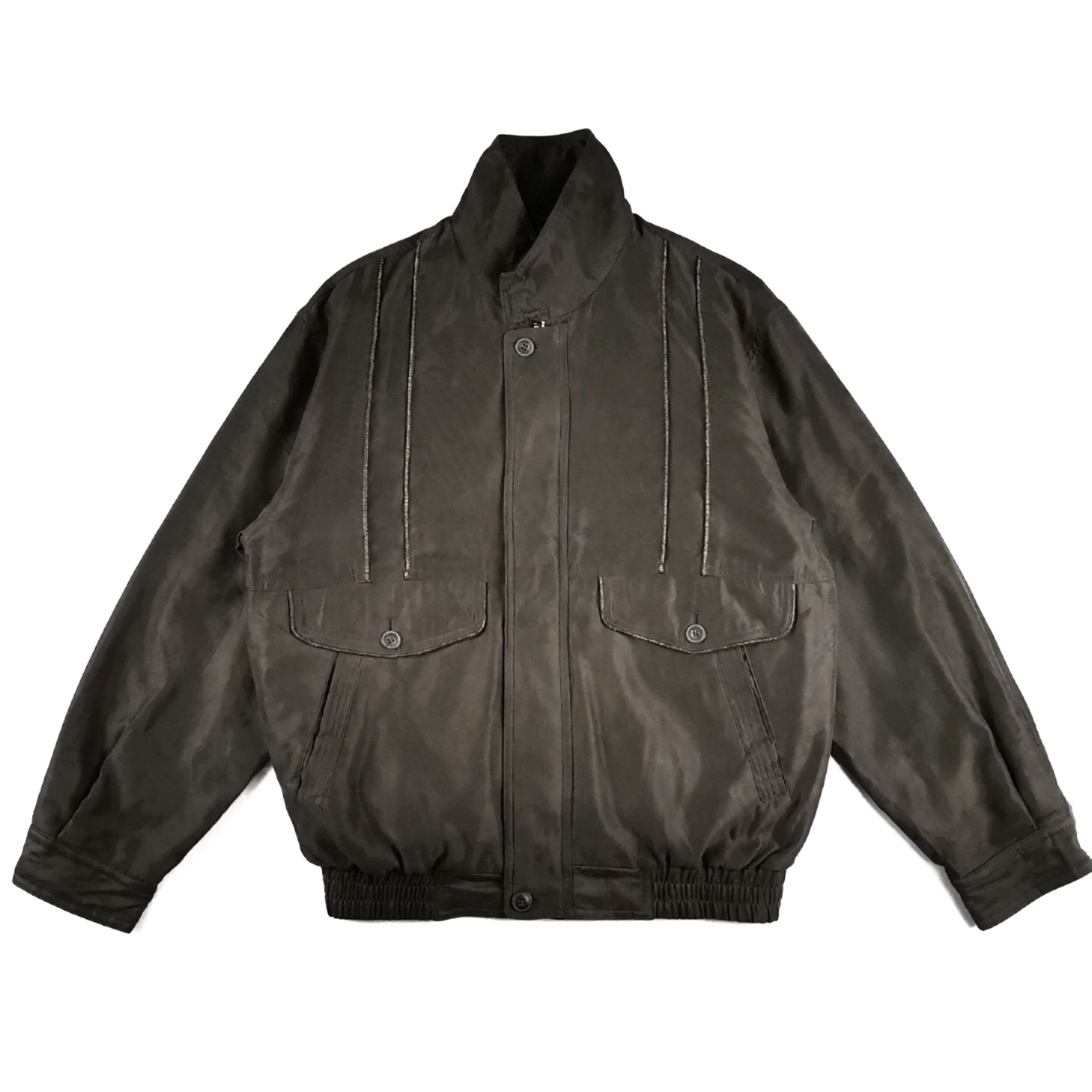 80s Valentino real leather bomber jkt