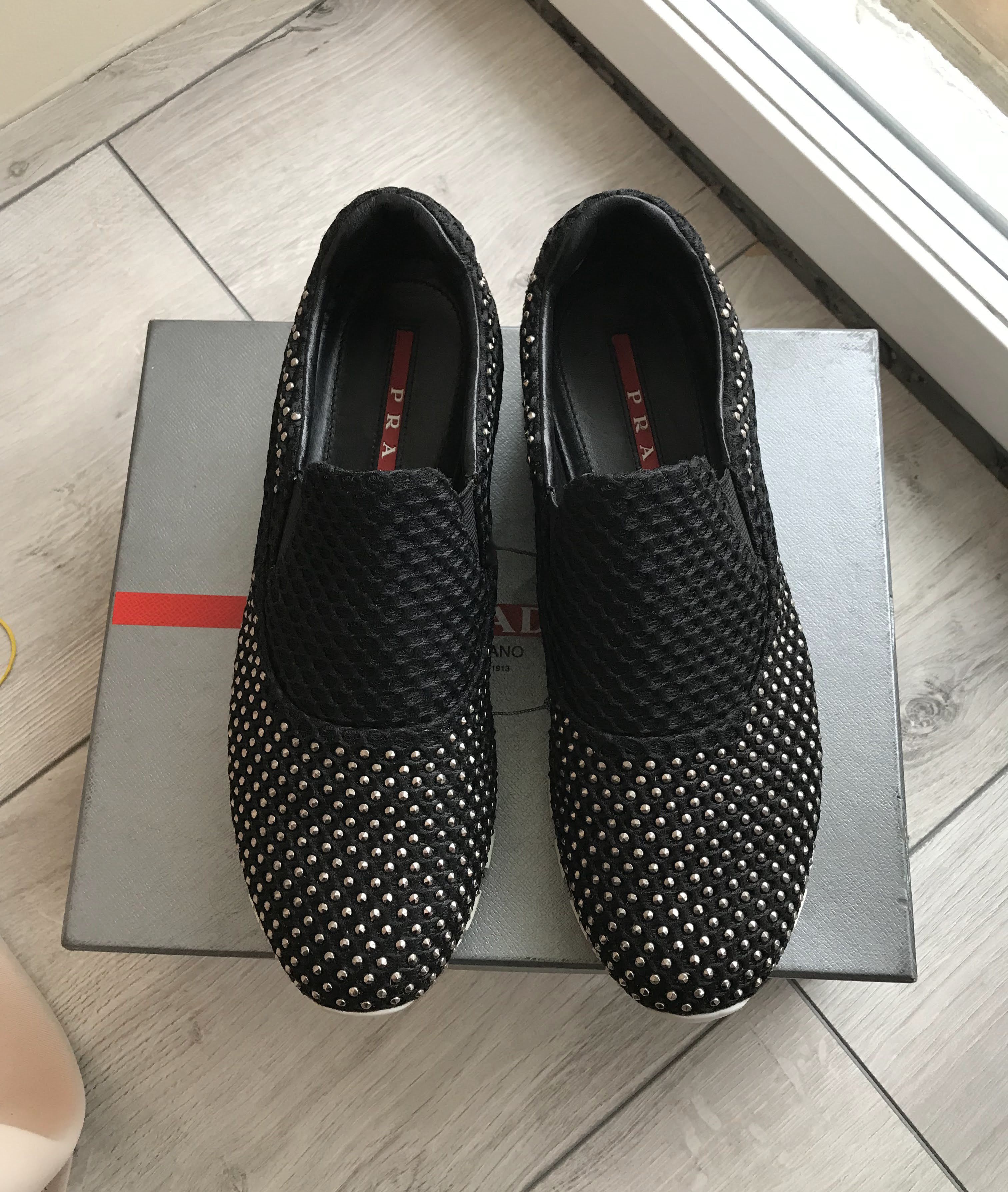 Prada Prada Bee Running 3 Studded Sneakers Size US 10 / IT 40 - 3 Thumbnail