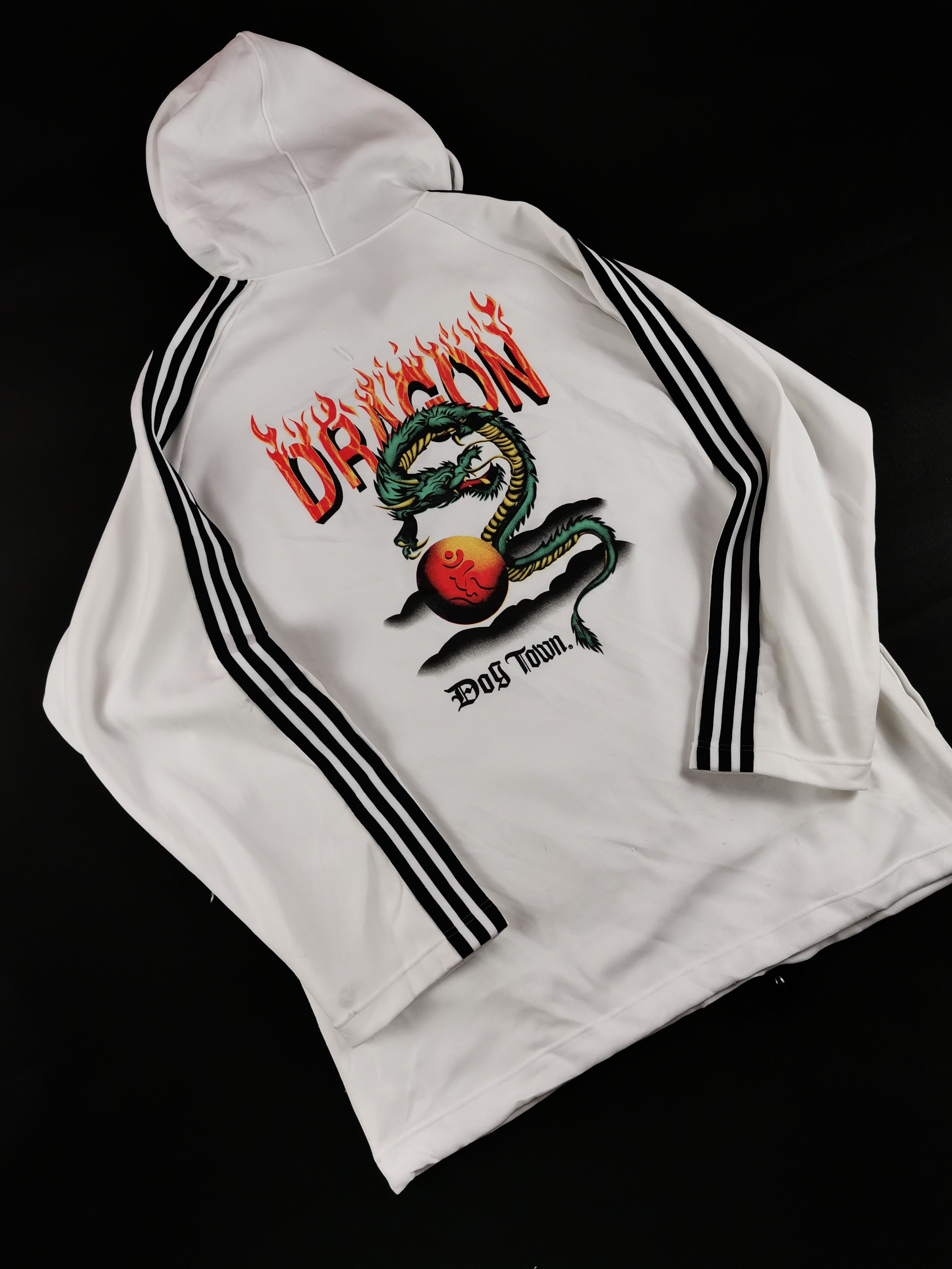 Dogtown × Vintage Rare Vintage DOG TOWN Dragon Print Skater Hoodie Size US XL / EU 56 / 4 - 1 Thumbnail
