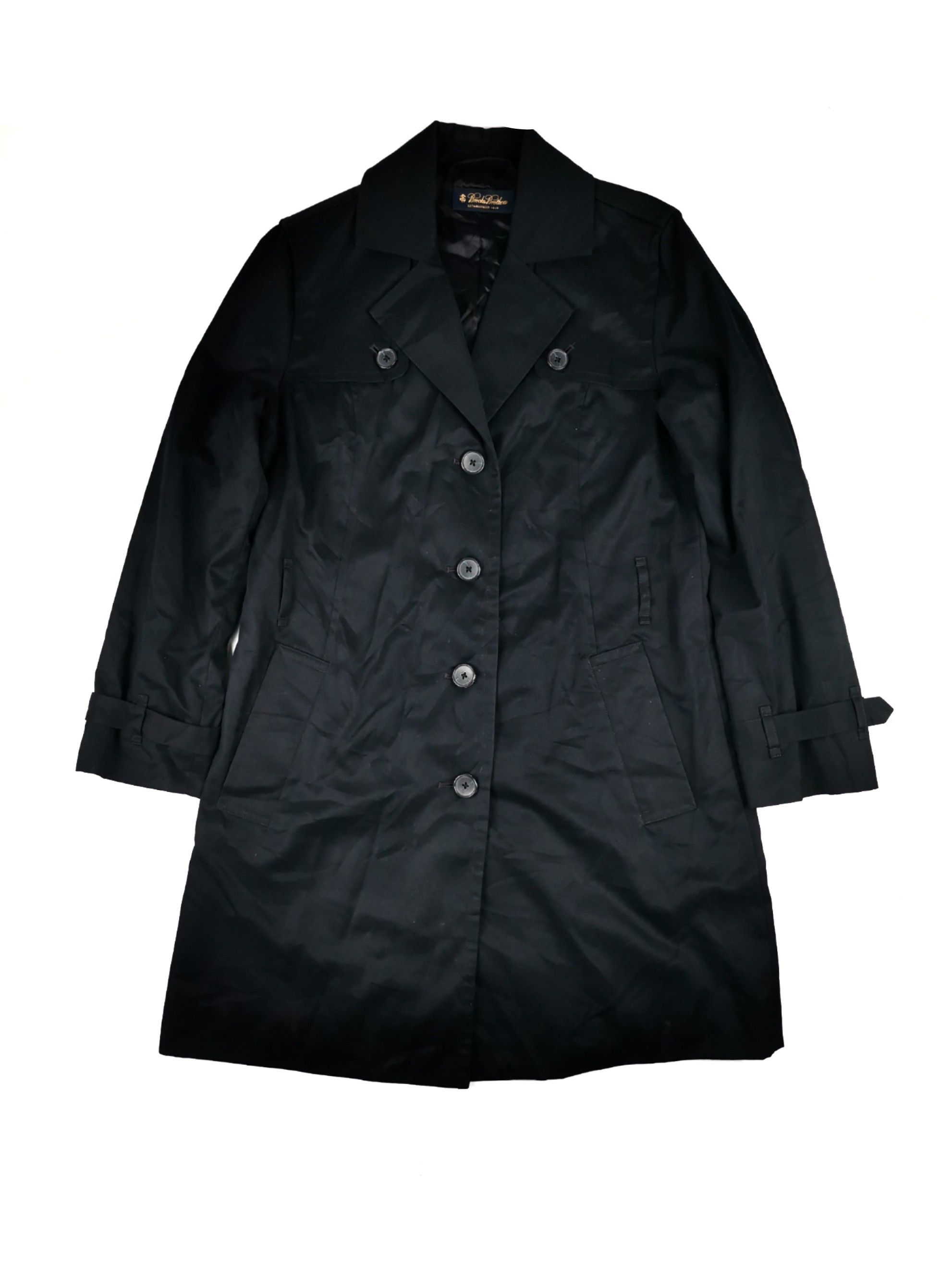 Brooks Brothers Midnight Black Long Coat Size S
