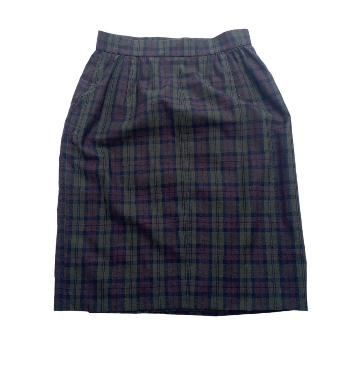 Vintage × Yves Saint Laurent Vintage 90s YSL tartan plaid skirt Size 24" / US 00 / IT 34 - 5 Thumbnail