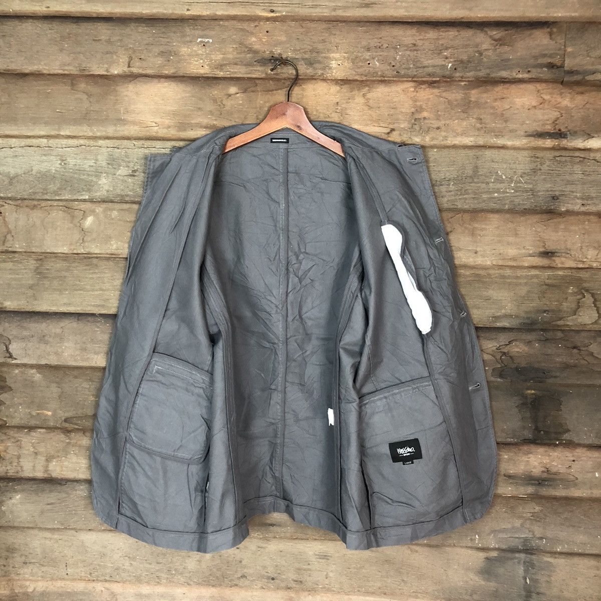 Japanese Brand × Mossimo Mossissue mossimo vintage Jacket Grey Colour #6850 Size US L / EU 52-54 / 3 - 8 Thumbnail