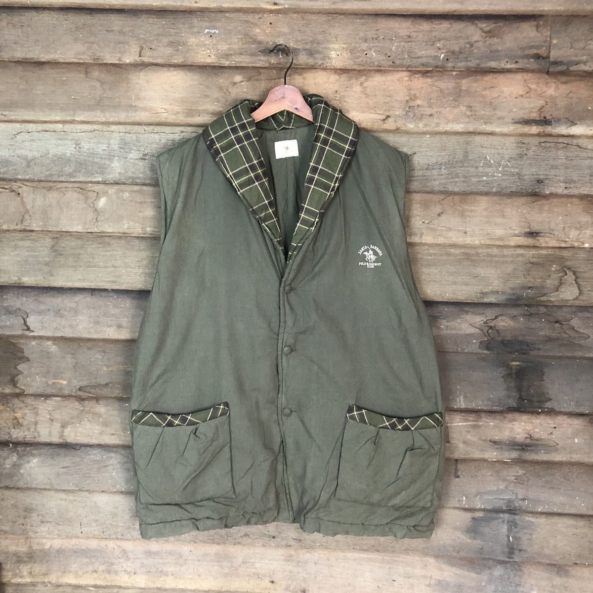 Japanese Brand Santa Barbaba Polo&Racquet Club Green Vest #6851 Size US L / EU 52-54 / 3 - 1 Thumbnail