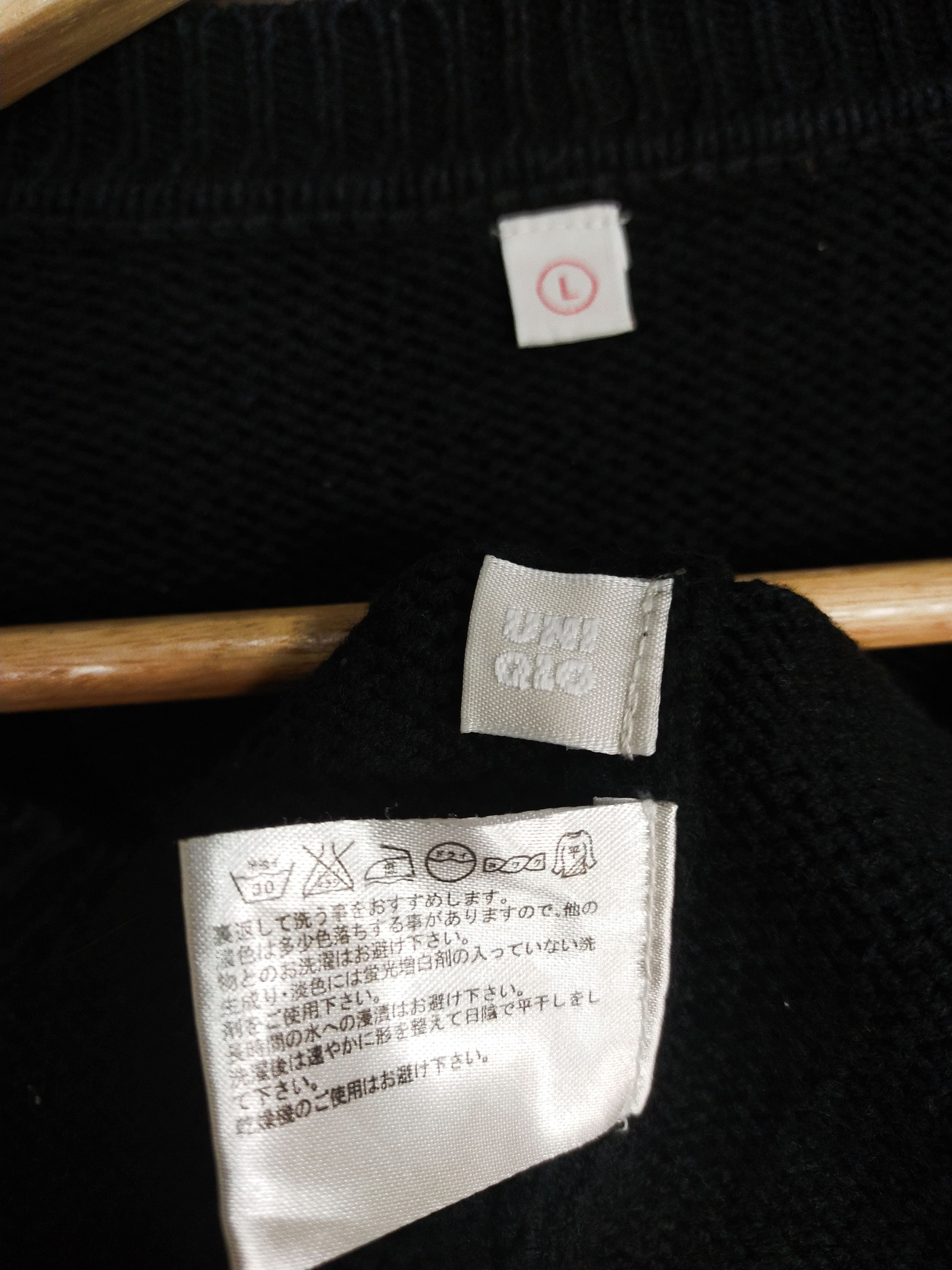 Japanese Brand × Uniqlo Uniqlo black cardigan #S211 Size L / US 10 / IT 46 - 5 Thumbnail