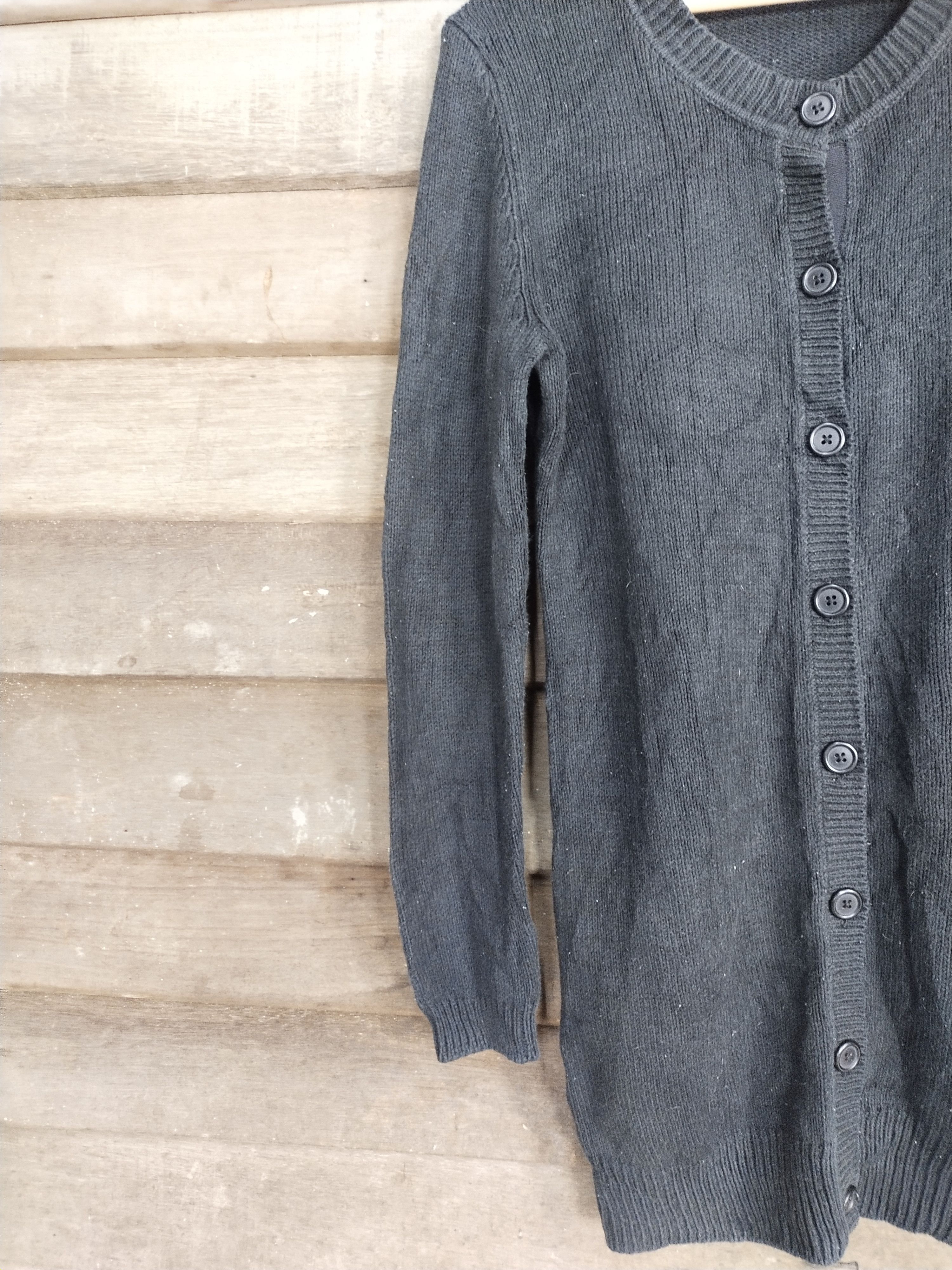 Japanese Brand × Uniqlo Uniqlo black cardigan #S211 Size L / US 10 / IT 46 - 4 Thumbnail