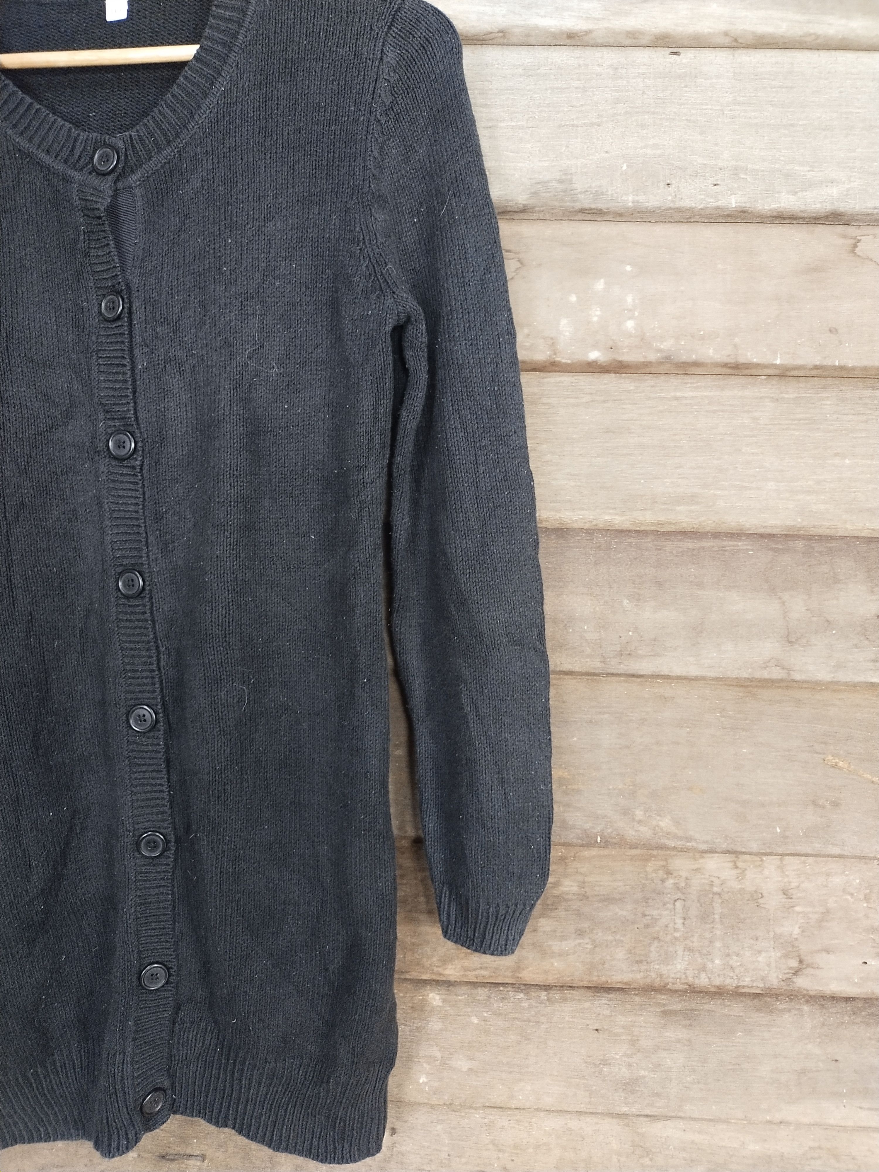 Japanese Brand × Uniqlo Uniqlo black cardigan #S211 Size L / US 10 / IT 46 - 3 Thumbnail