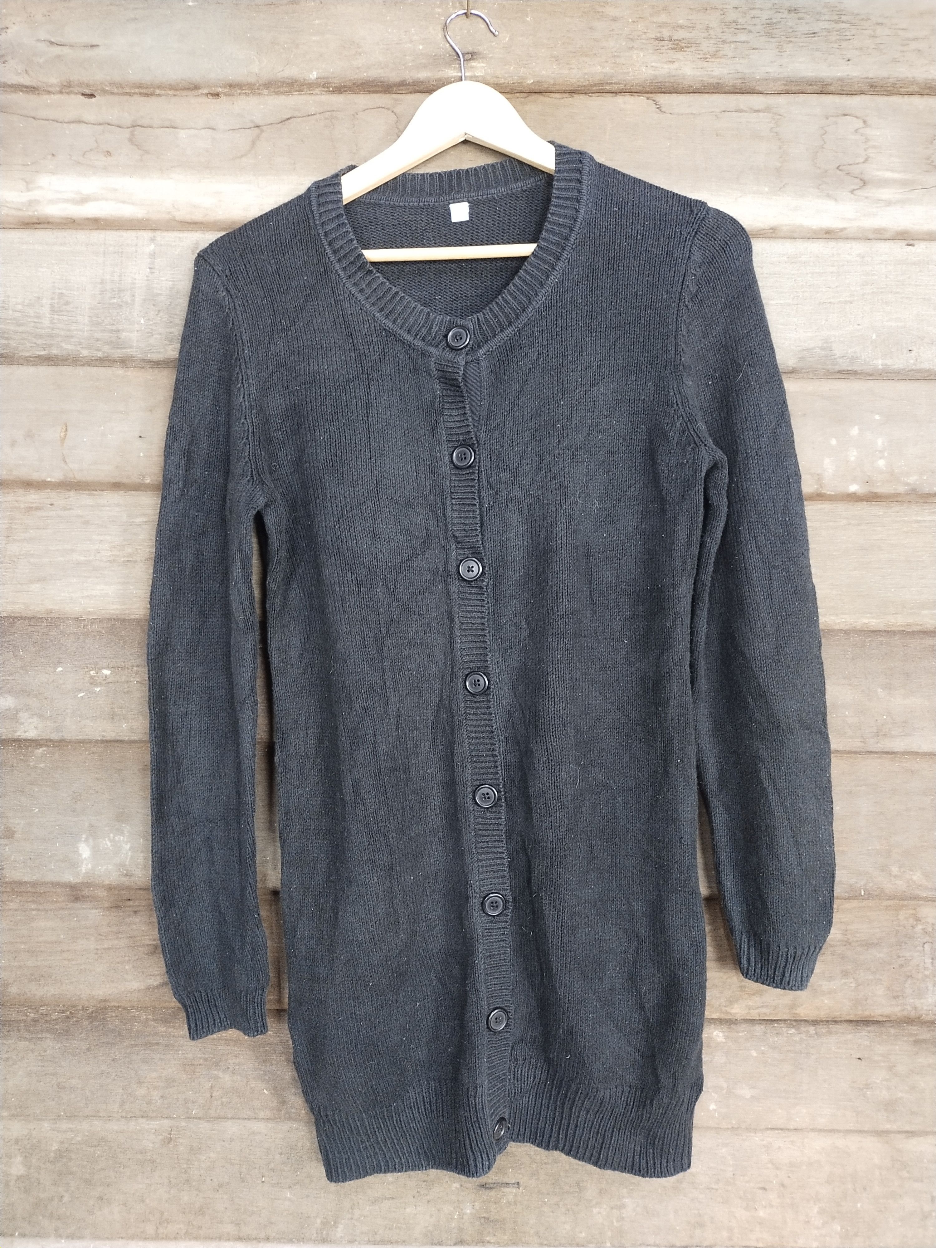 Japanese Brand × Uniqlo Uniqlo black cardigan #S211 Size L / US 10 / IT 46 - 1 Thumbnail