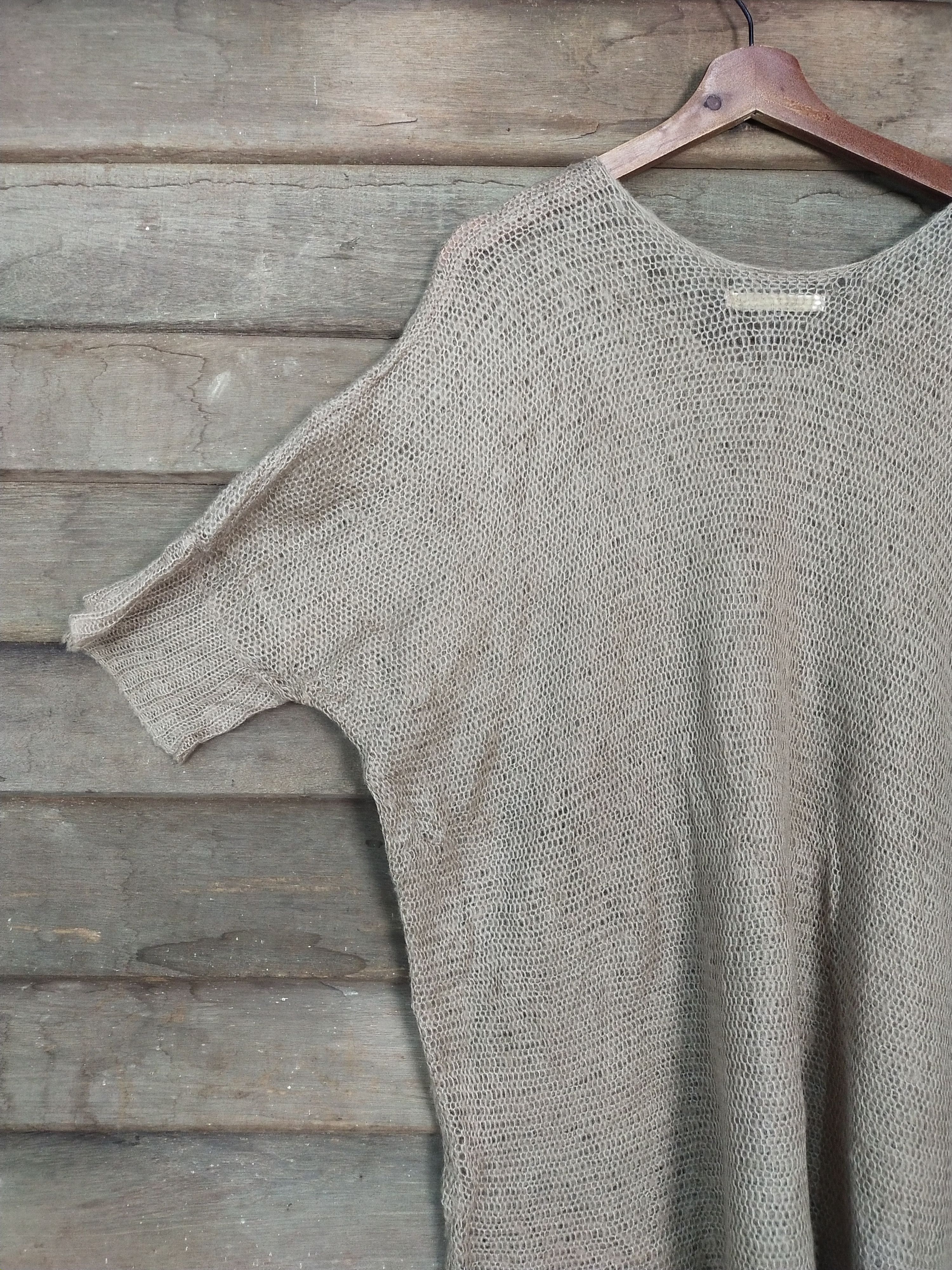 Japanese Brand Q.B.A brown mohair crochet knitwear #S212 Size M / US 6-8 / IT 42-44 - 10 Thumbnail