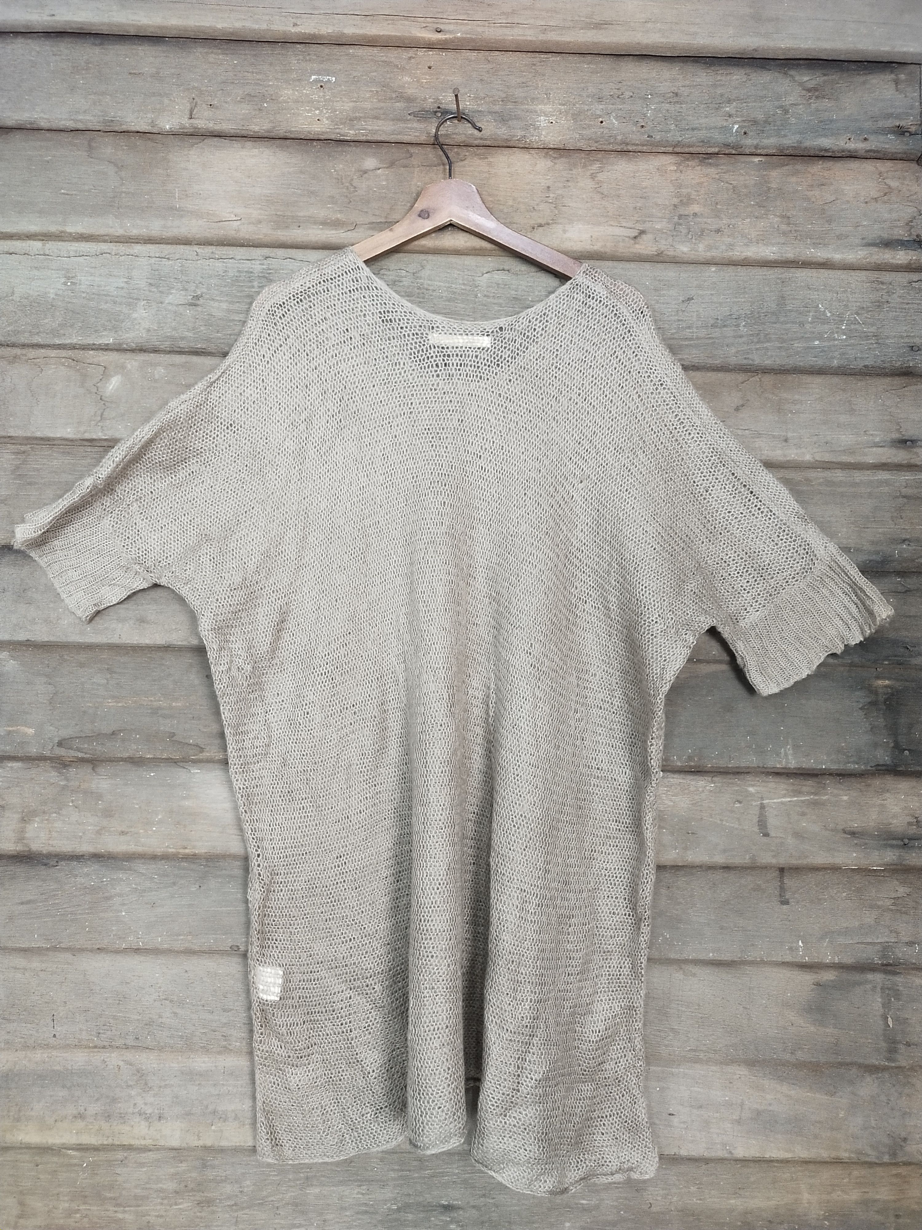 Japanese Brand Q.B.A brown mohair crochet knitwear #S212 Size M / US 6-8 / IT 42-44 - 8 Thumbnail