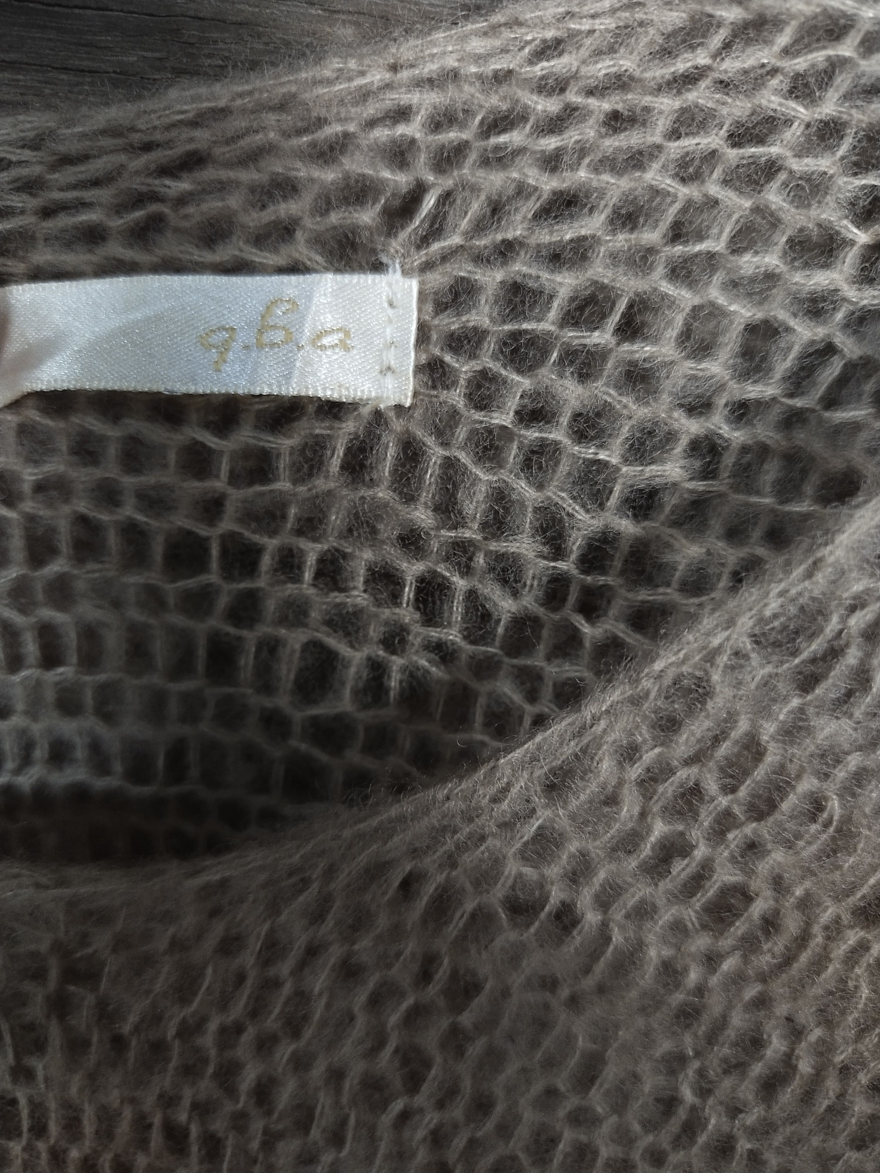 Japanese Brand Q.B.A brown mohair crochet knitwear #S212 Size M / US 6-8 / IT 42-44 - 5 Thumbnail